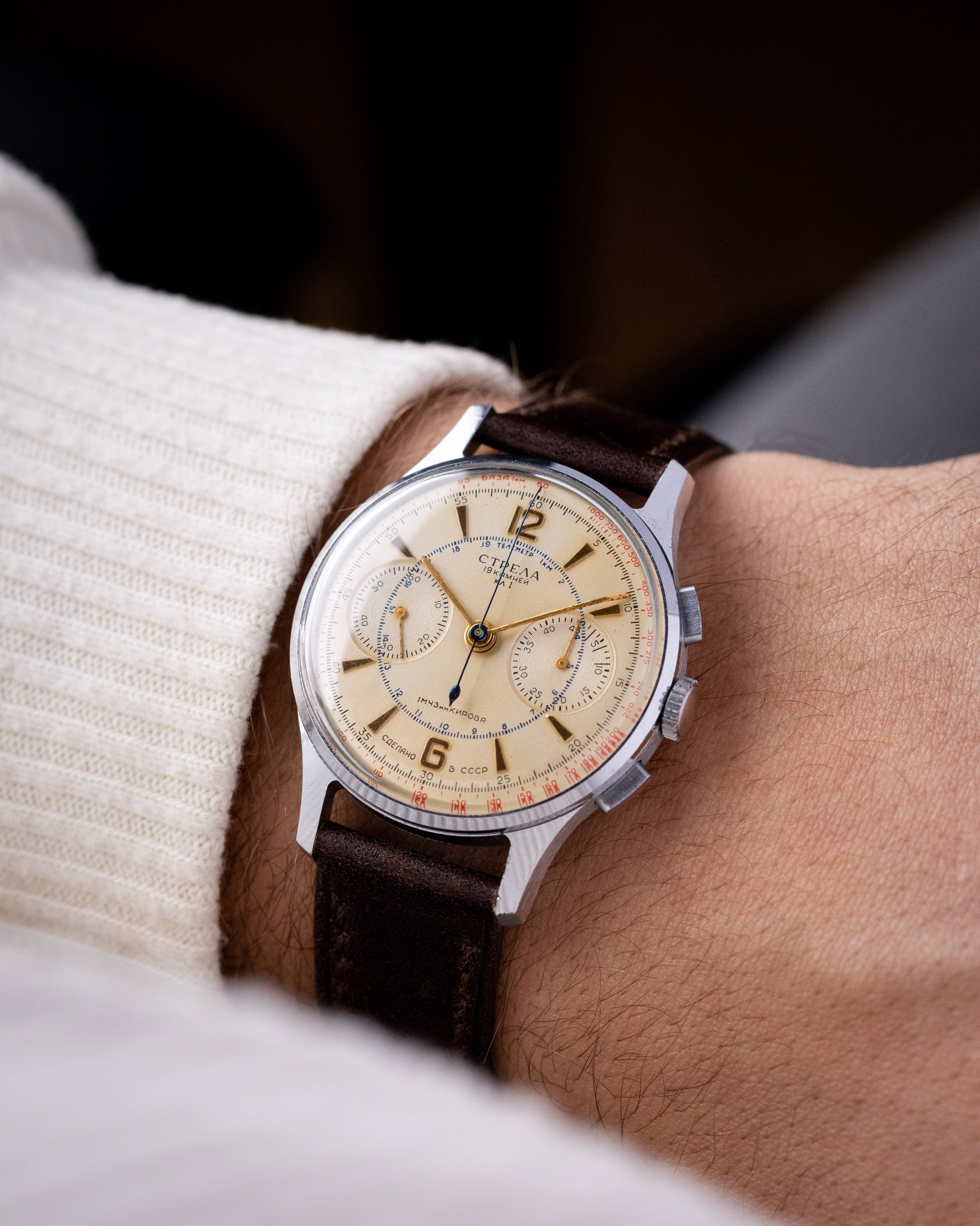 Rare Vintage Poljot Strela Chronograph for Aviators and Astronauts, Soviet Watch, Completely Original, Cal. 3017 - DuMarko