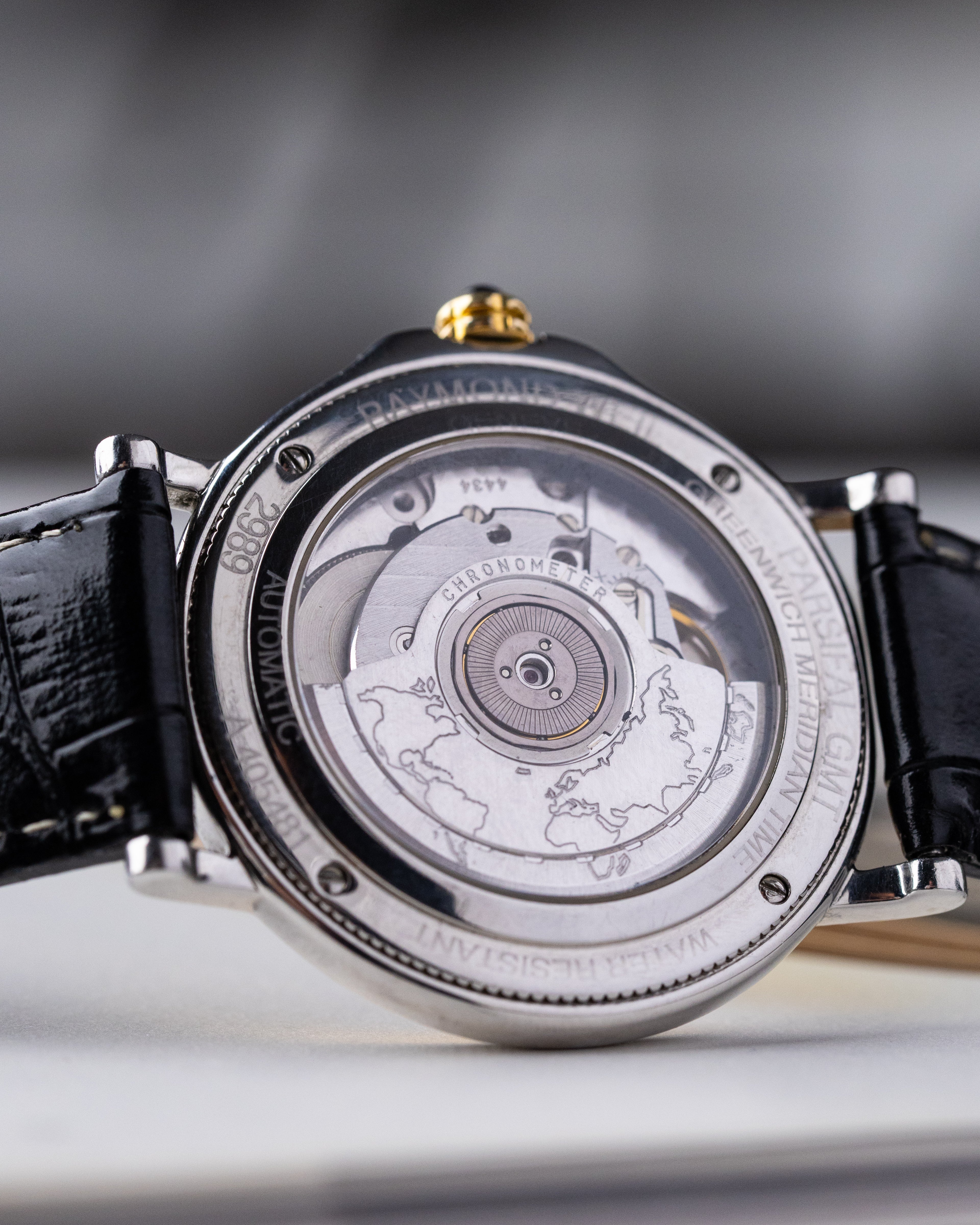 Raymond Weil Vintage Parfisal GMT Chronometer Worldtimer, Ref. 2989, Swiss Made - DuMarko