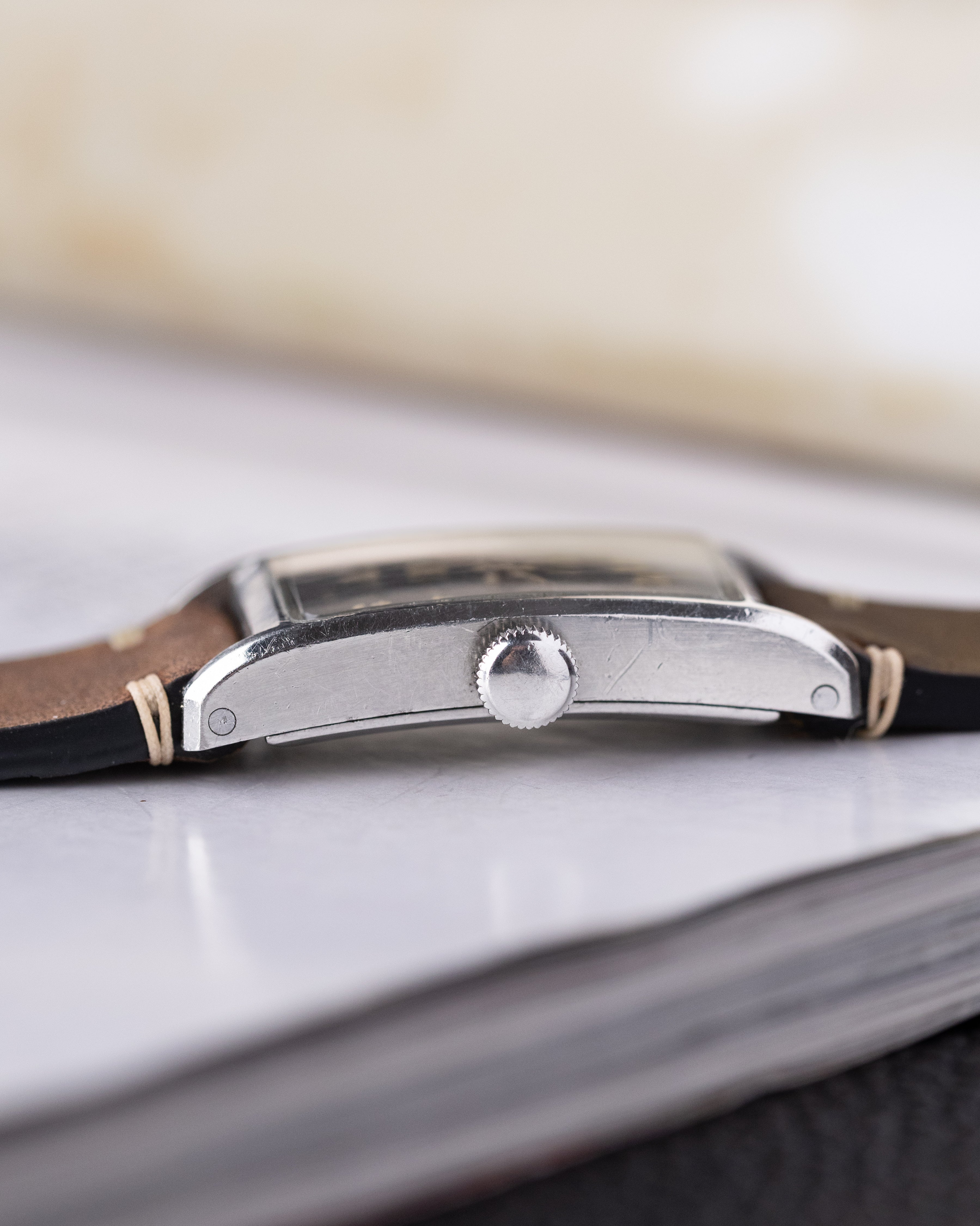 Revue Sport Rectangular Tank, Vintage Swiss watch, Schmitz Frères Case from 1945 - DuMarko