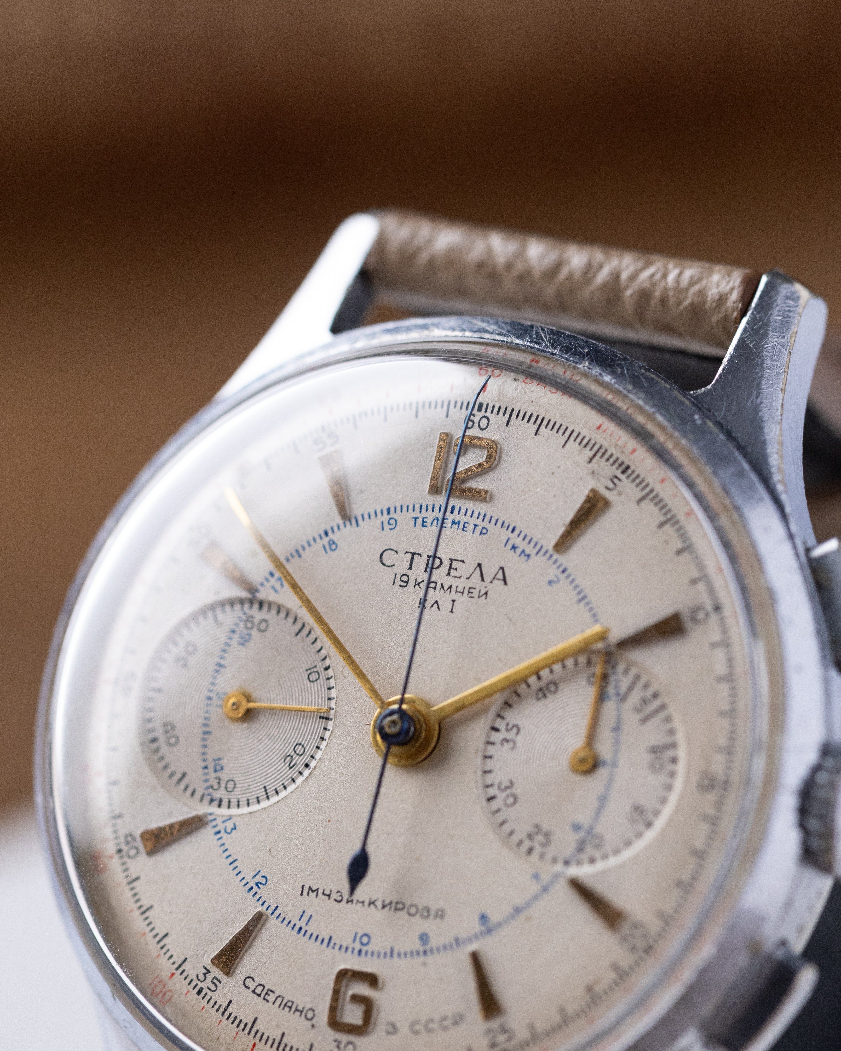 Soviet Vintage Chronograph Strela Original cal.3017 for Aviarors, Watch + Pilot's Certificate - DuMarko