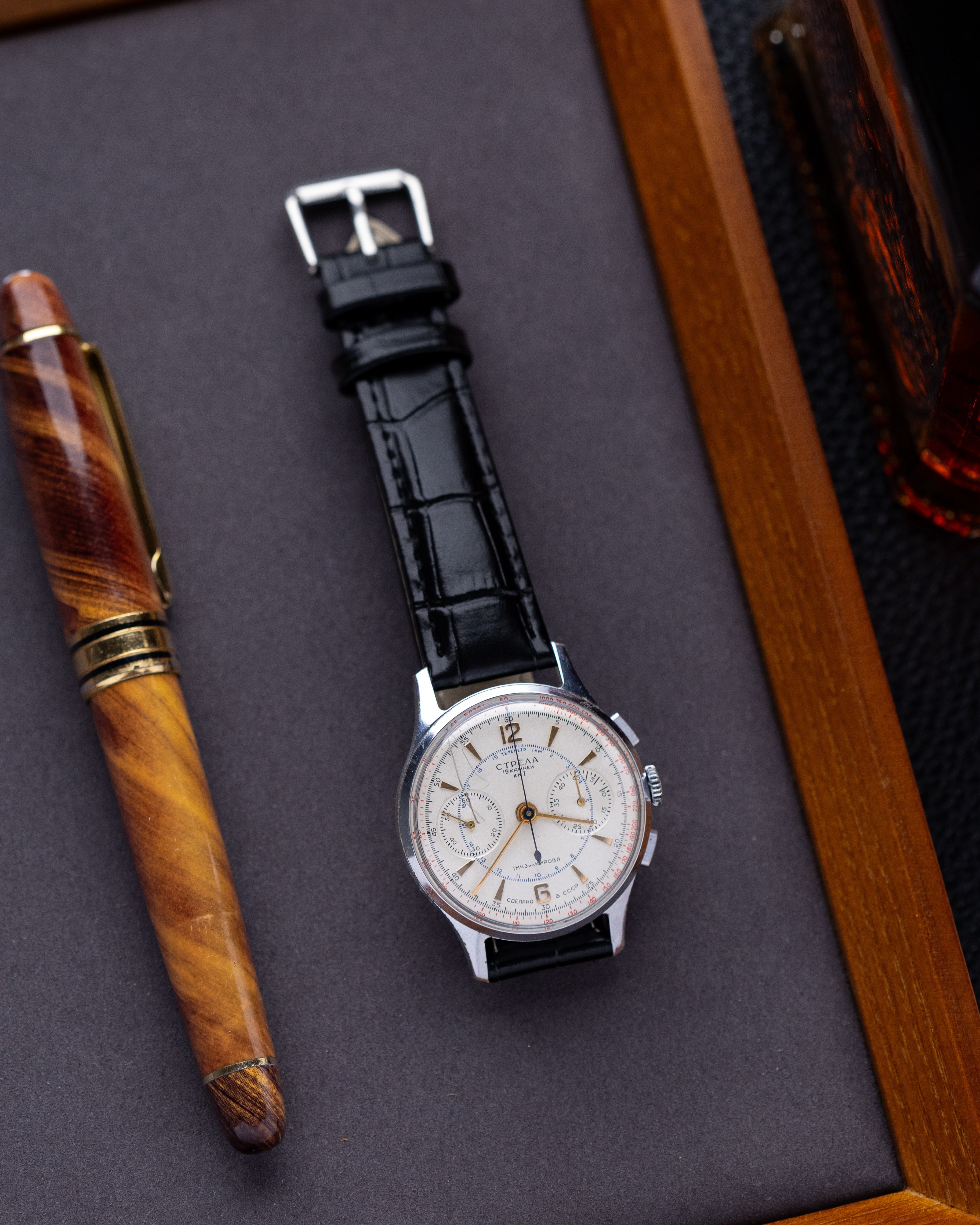 Soviet vintage Poljot Strela, All Original, Cal.3017, Chronograph for Aviators and Astronauts - DuMarko