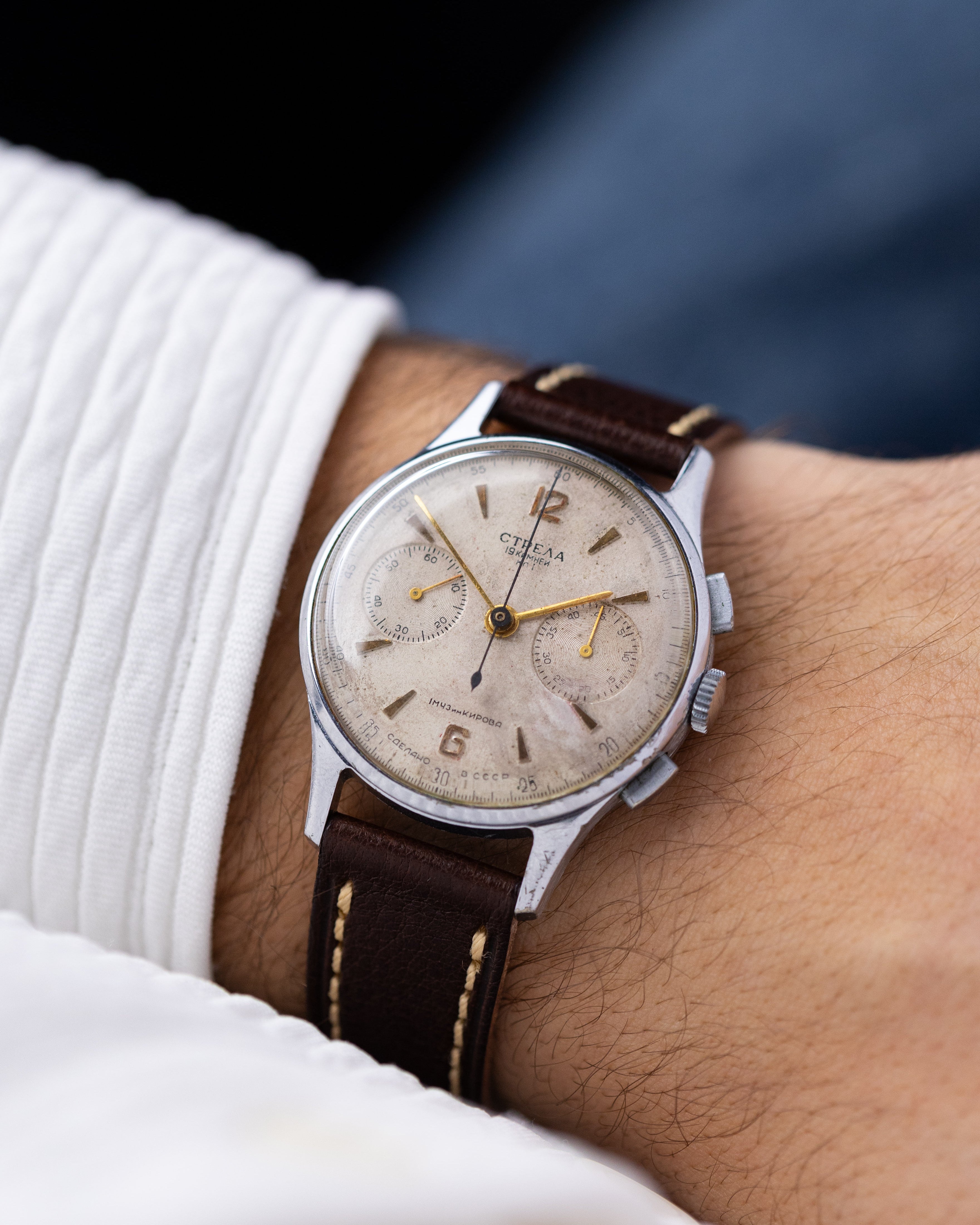 Soviet vintage Poljot Strela, All Original, Cal.3017, Chronograph for Aviators and Astronauts - DuMarko