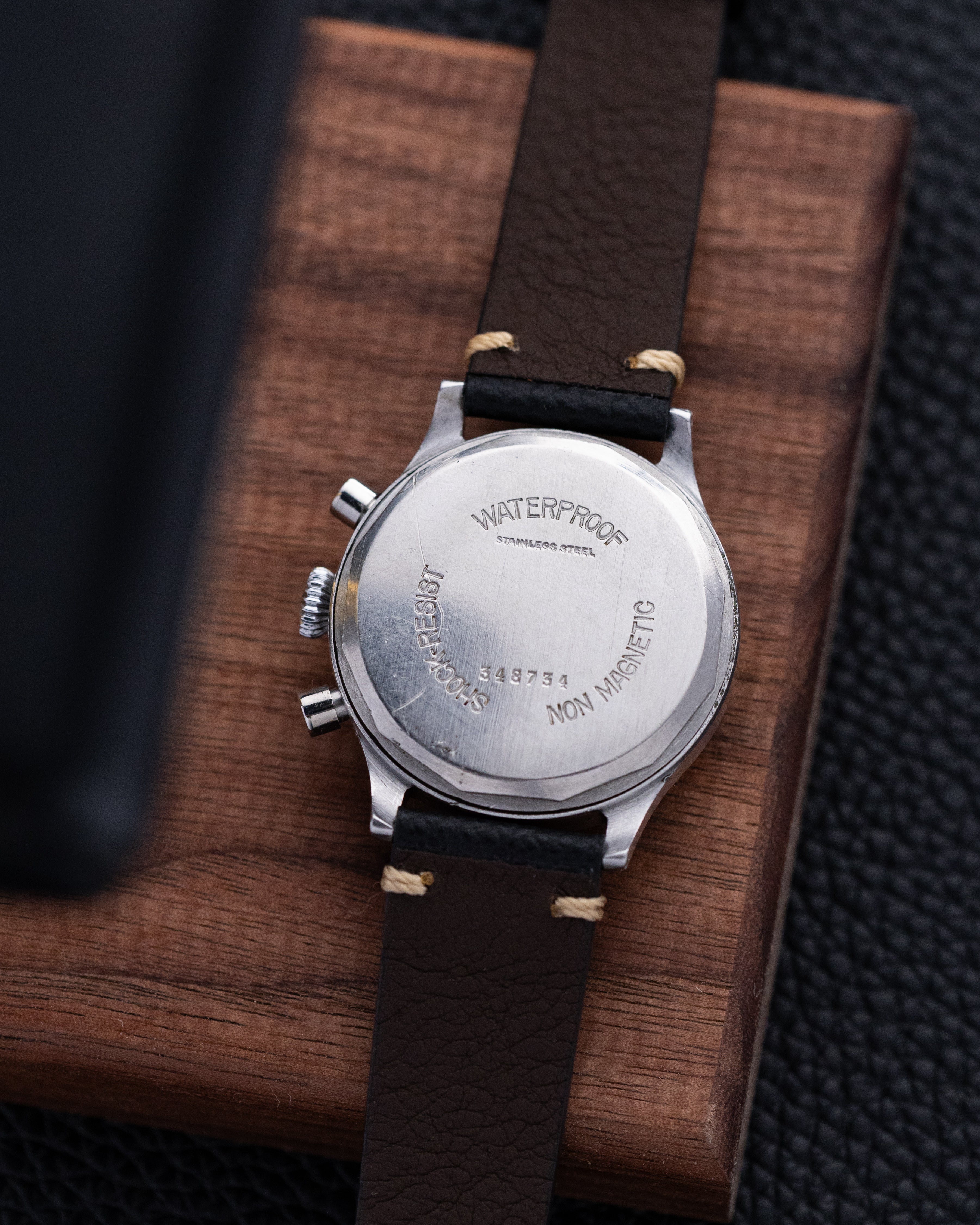 Vintage Baume & Mercier Genève Chronograph, Landeron 48, Rare Black Dial from 1950's - DuMarko