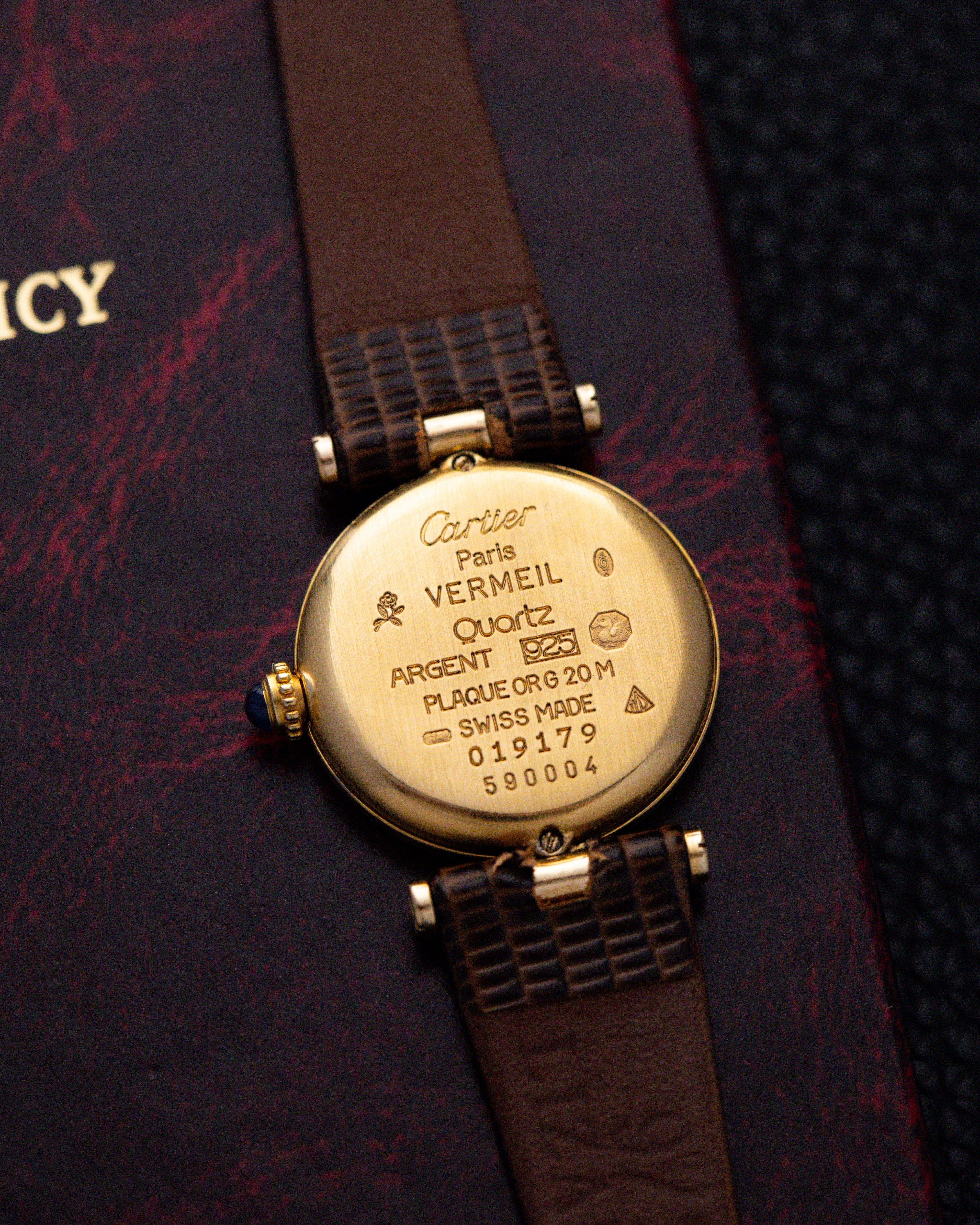 Vintage Cartier Must de Cartier Vendome, Ref. 590004, Ladies Watch, Vermeil Case, Roman Dial - DuMarko