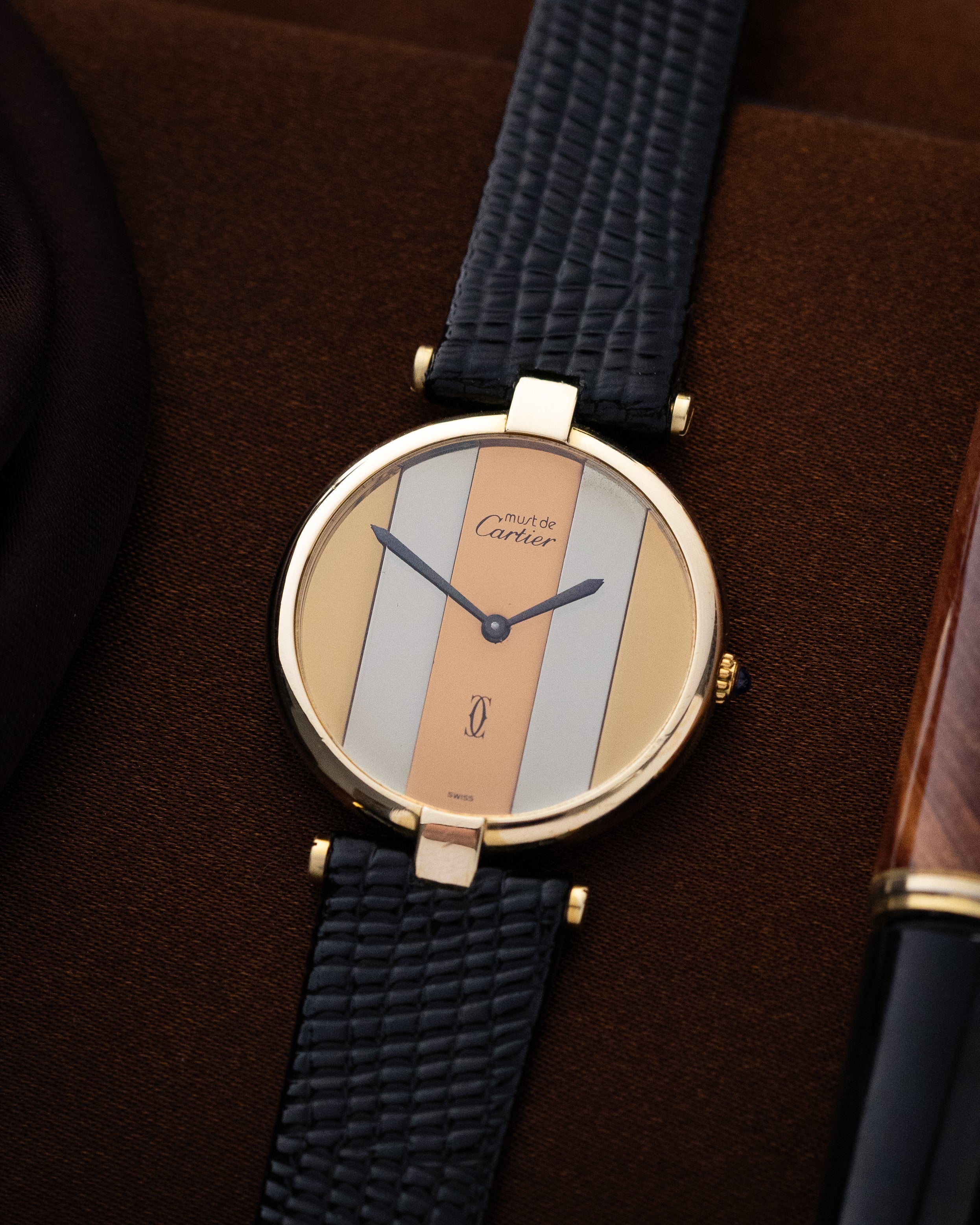 Vintage Cartier Must de Vendôme, Trinity Dial, Vermeil case, Swiss Men's Watch - DuMarko