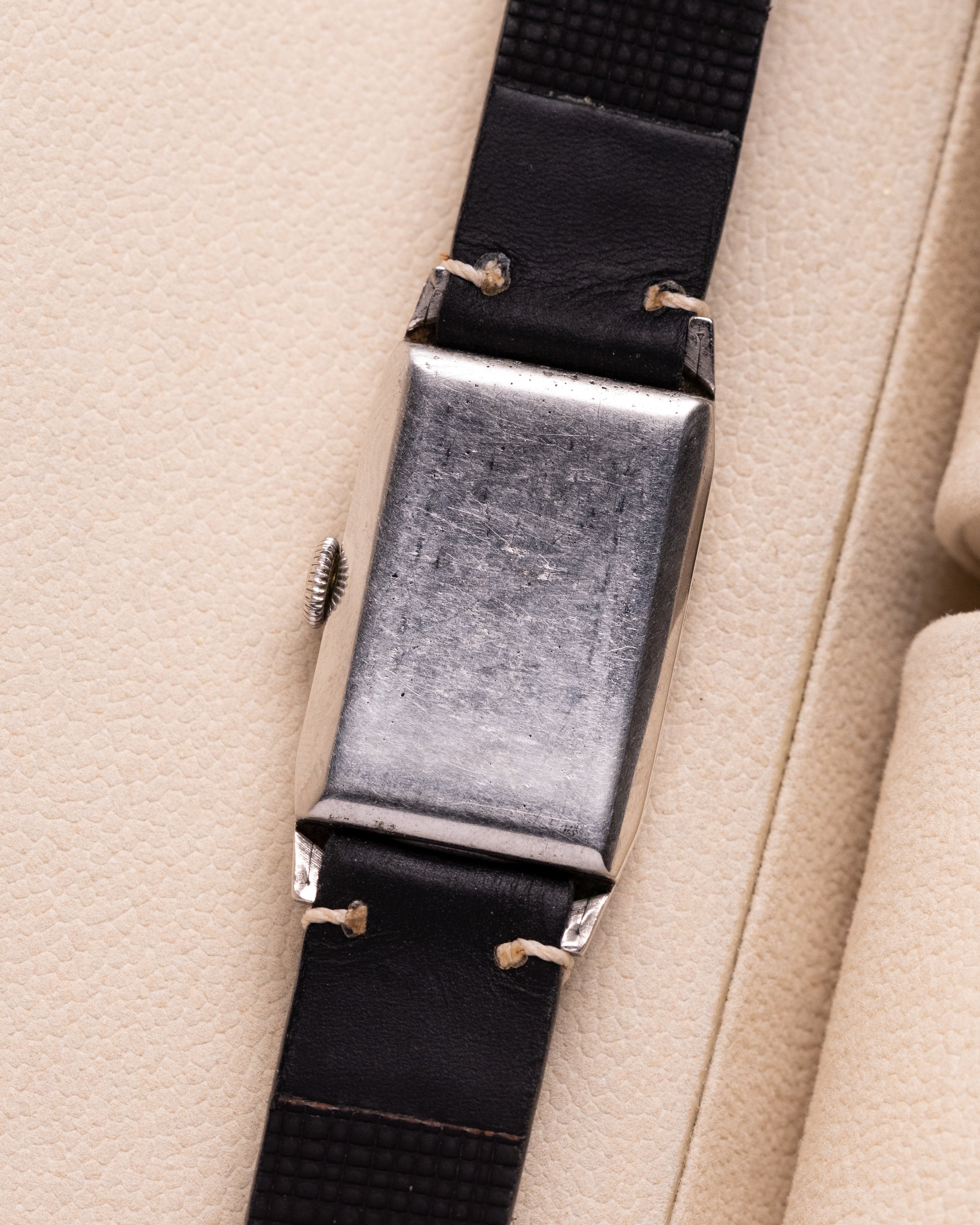 Vintage "Cyma" Rectangular Steel Tank watch from 1940s - VintageDuMarko