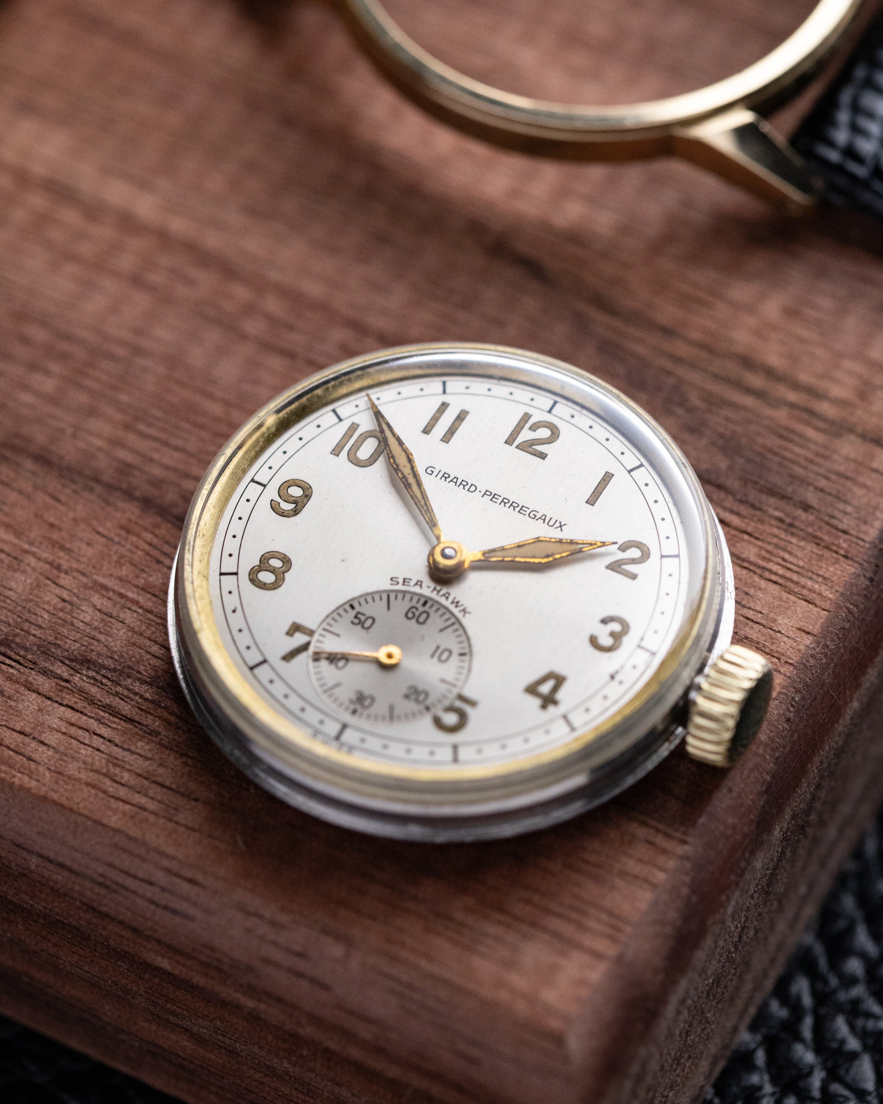 Vintage Girard - Perregaux "Sea - Haw" Swiss Watch, Solid 10K gold monocoque case from 1940's - DuMarko