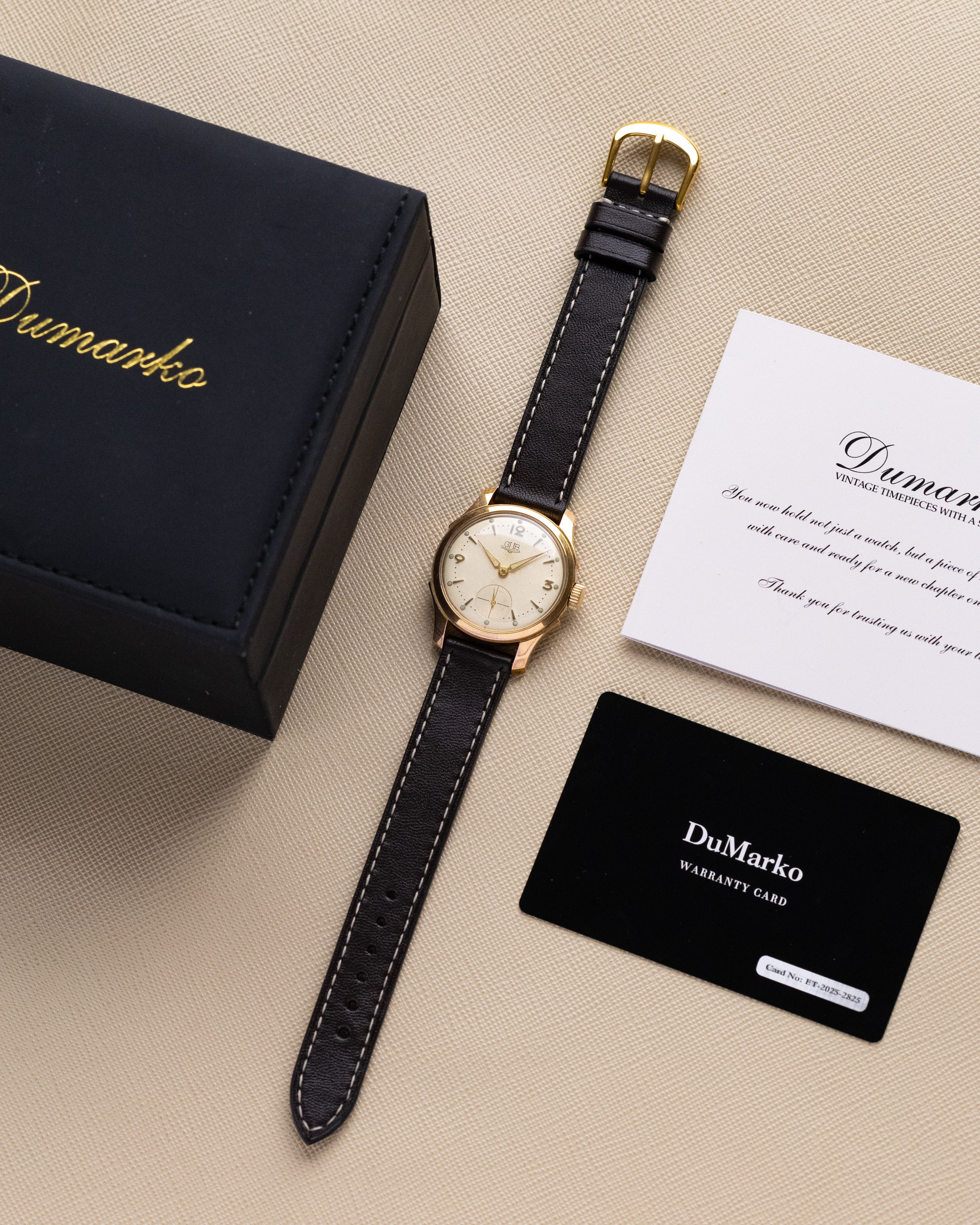 Vintage GUB Glashütte German Watch, Mechanical Cal. 60, Patina Dial from 1960's - DuMarko