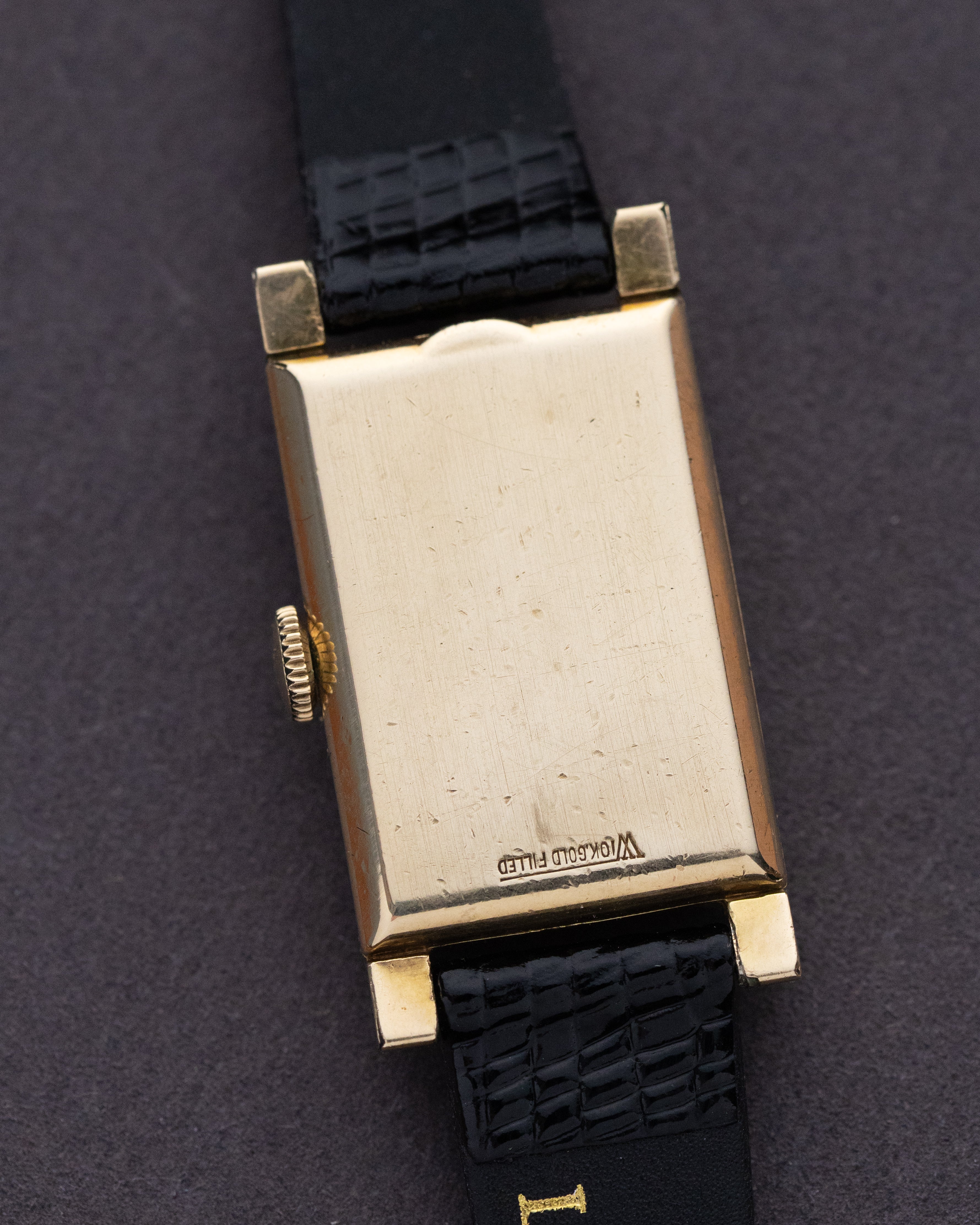 Vintage Jaeger - LeCoultre Art Deco Tank, two - tone dial, Gold - filled case from 1940's - DuMarko