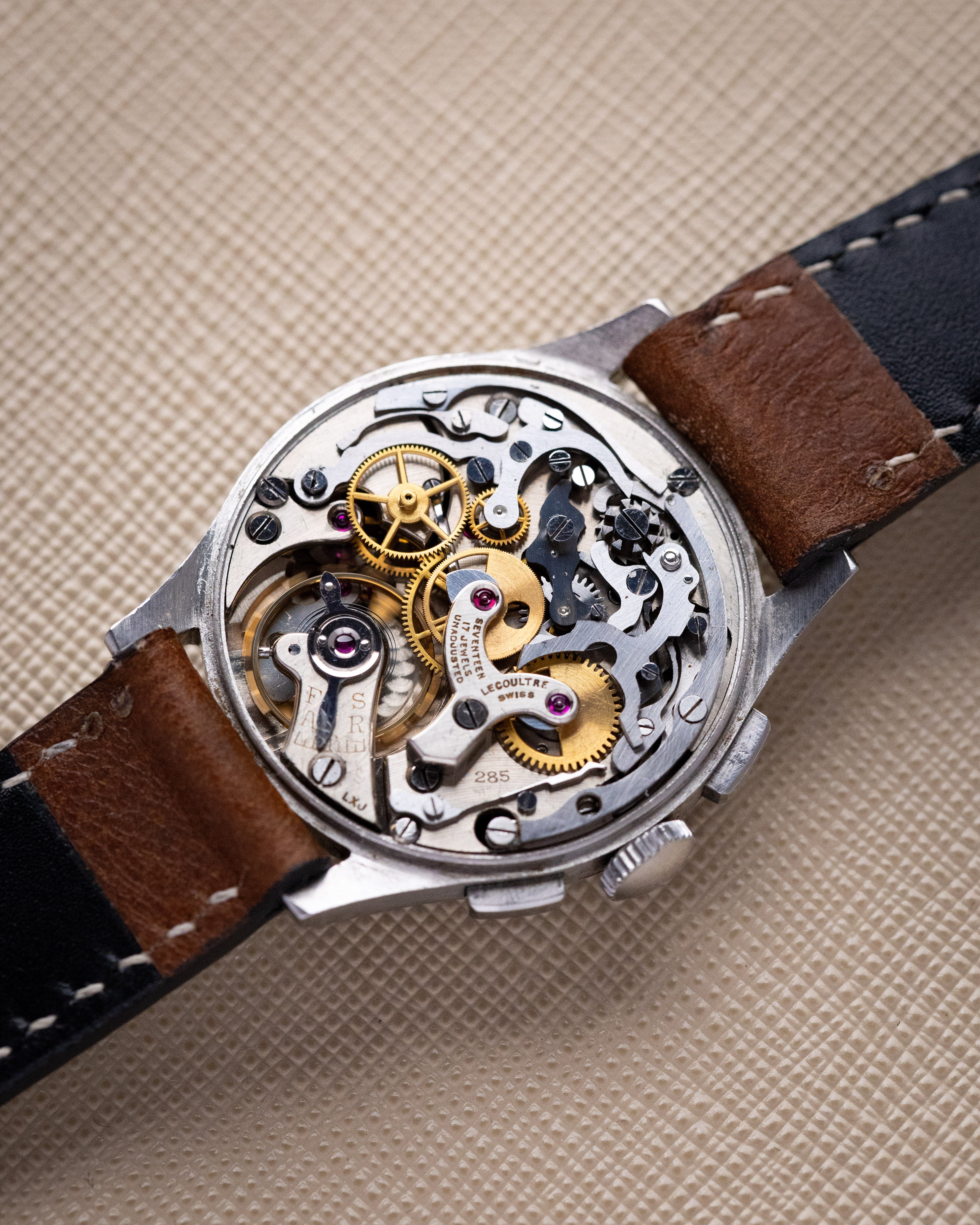 Vintage Jaeger - LeCoultre Chronograph, Bi - Compax, Large Breguet Arabic Numerals, Original Radium Dial, Ref. 5184, Cal. 285 - DuMarko