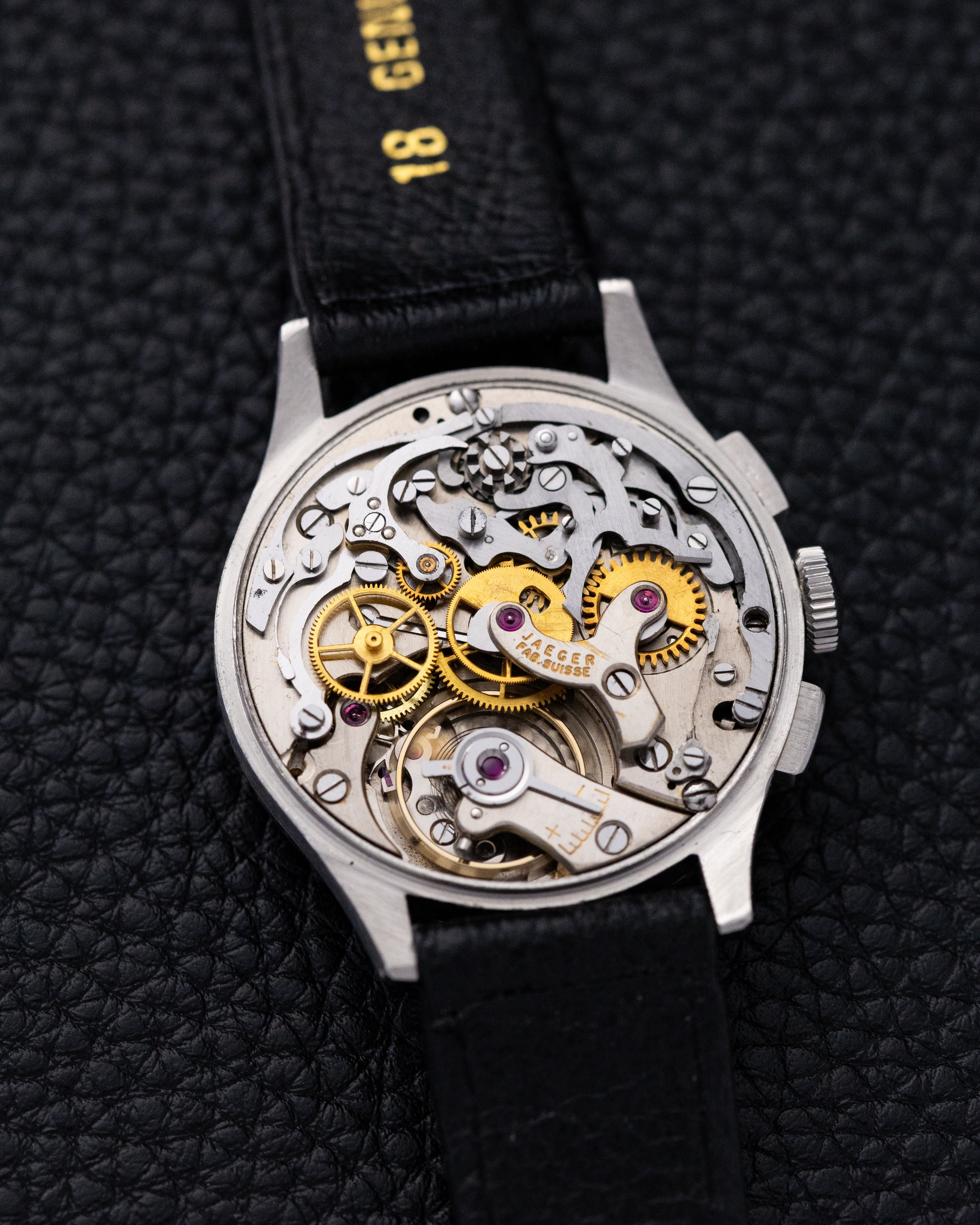 Vintage Jaeger - LeCoultre Chronograph, Steel Case, Ref. 22493, Cal. UG 285 from 1940's - DuMarko