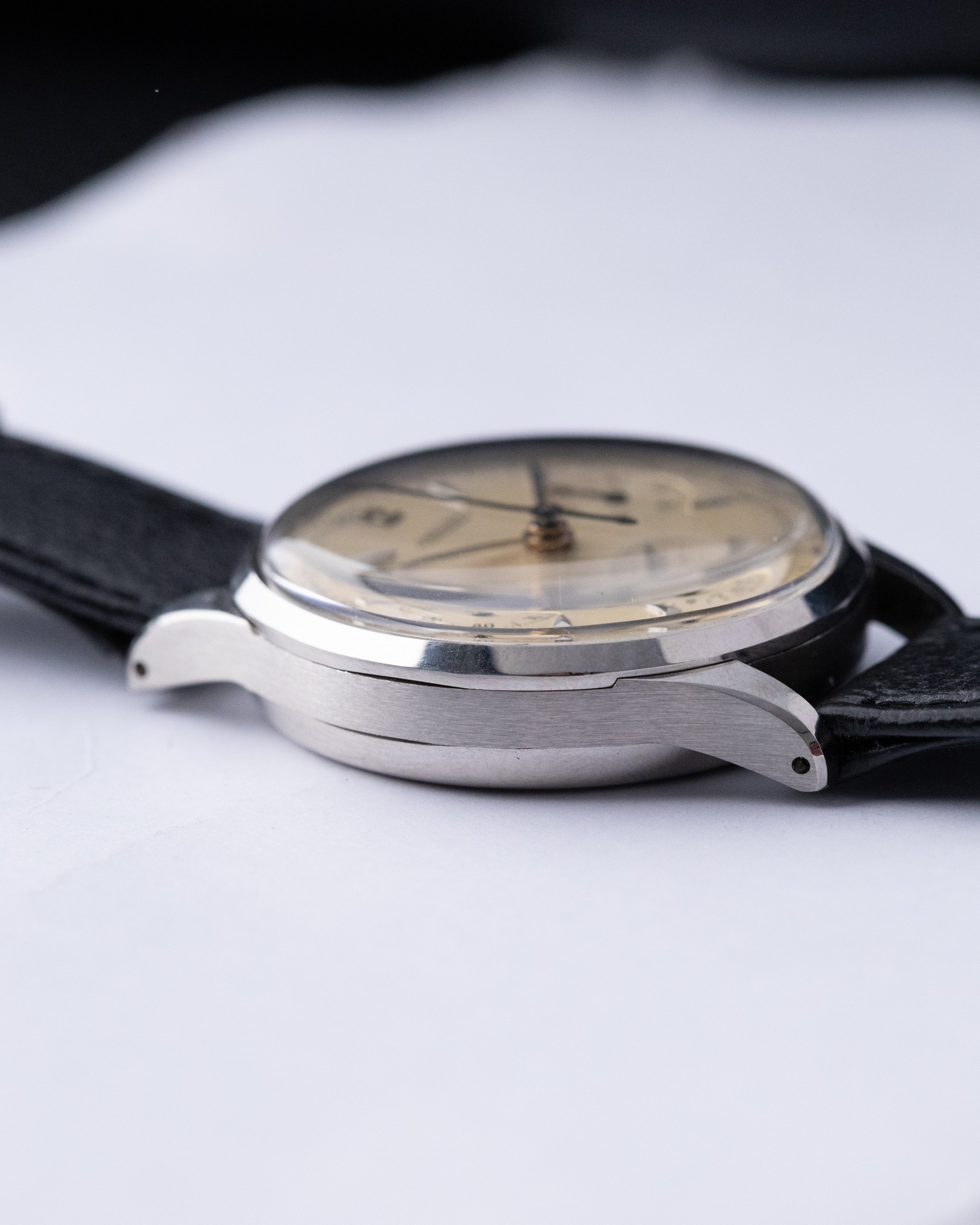 Vintage Jaeger - LeCoultre Chronograph, Steel Case, Ref. 22493, Cal. UG 285 from 1940's - DuMarko