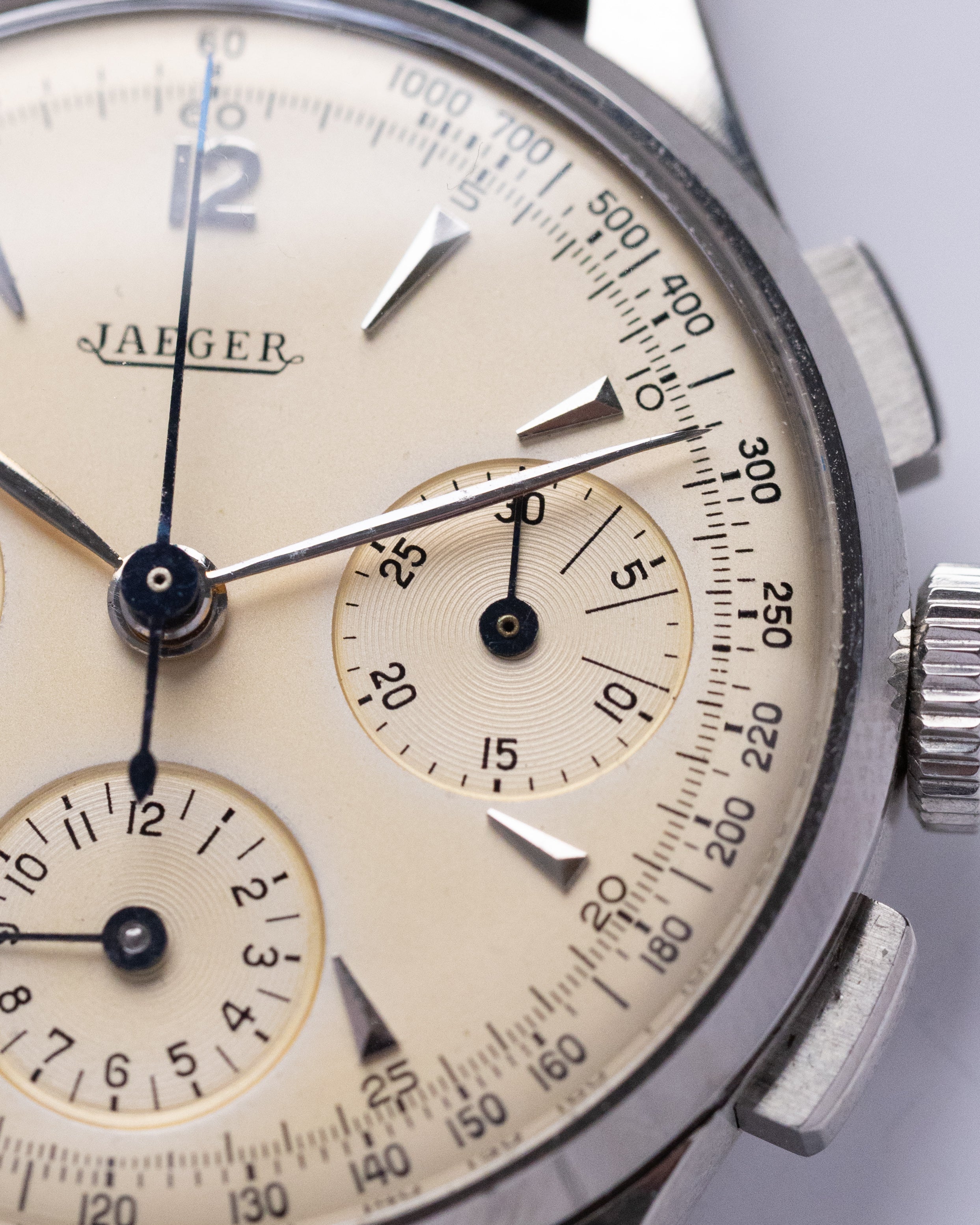 Vintage Jaeger - LeCoultre Chronograph, Steel Case, Ref. 22493, Cal. UG 285 from 1940's - DuMarko