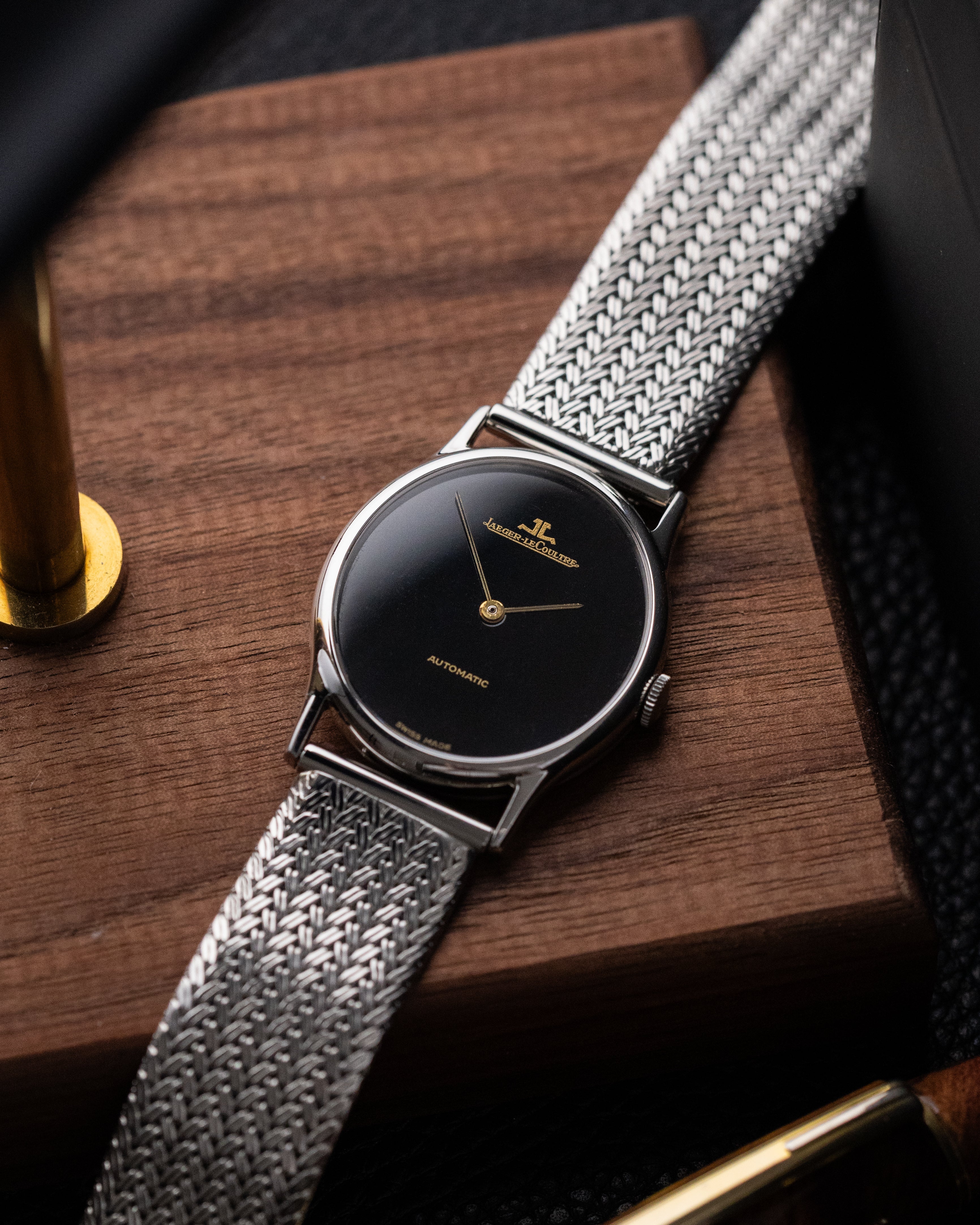 Vintage Jaeger - LeCoultre Ellipse, Black dial, Ref. 5002.42, Ultra - Thin, Automatic Cal. 900 from 1970s - DuMarko