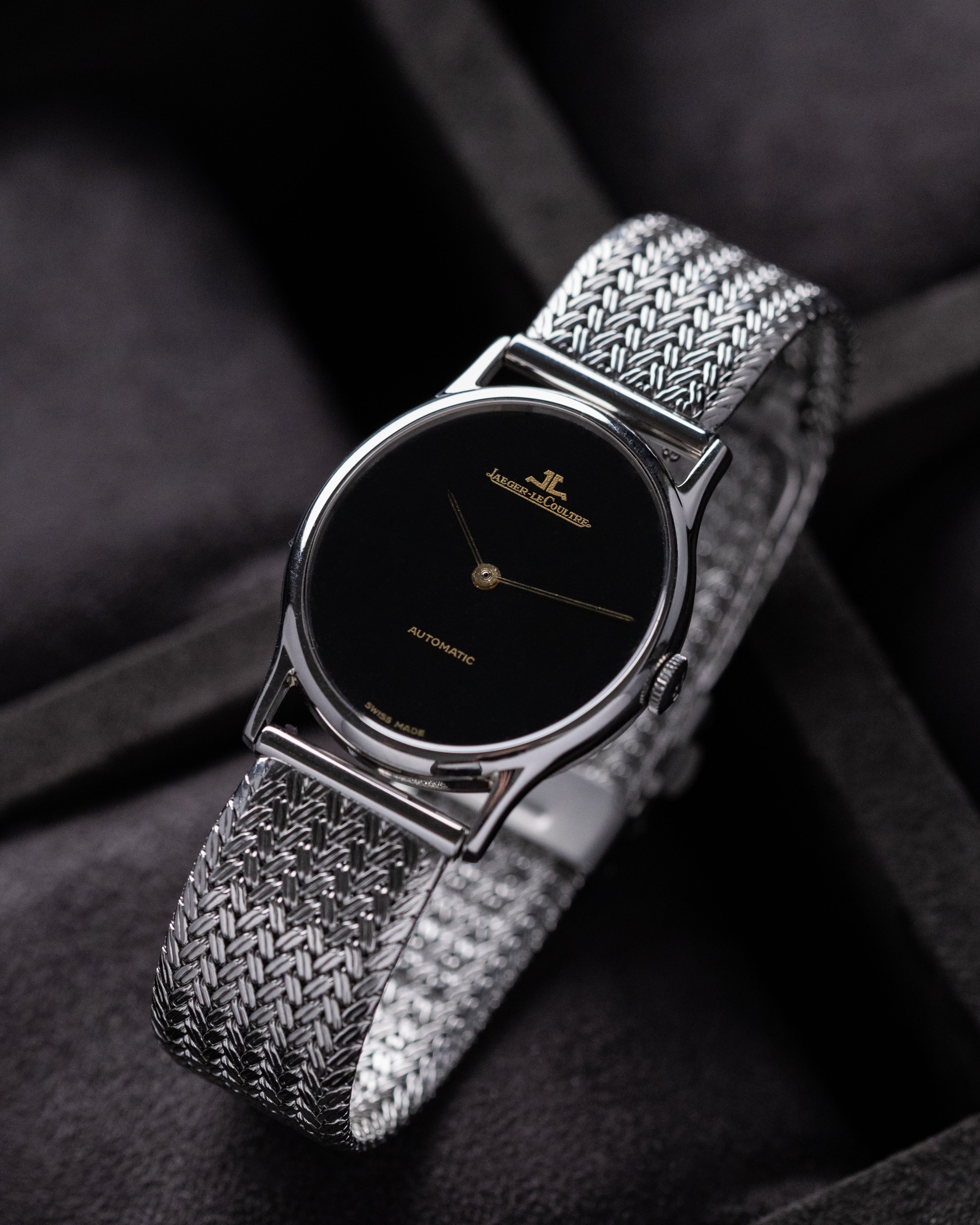 Vintage Jaeger - LeCoultre Ellipse, Black dial, Ref. 5002.42, Ultra - Thin, Automatic Cal. 900 from 1970s - DuMarko