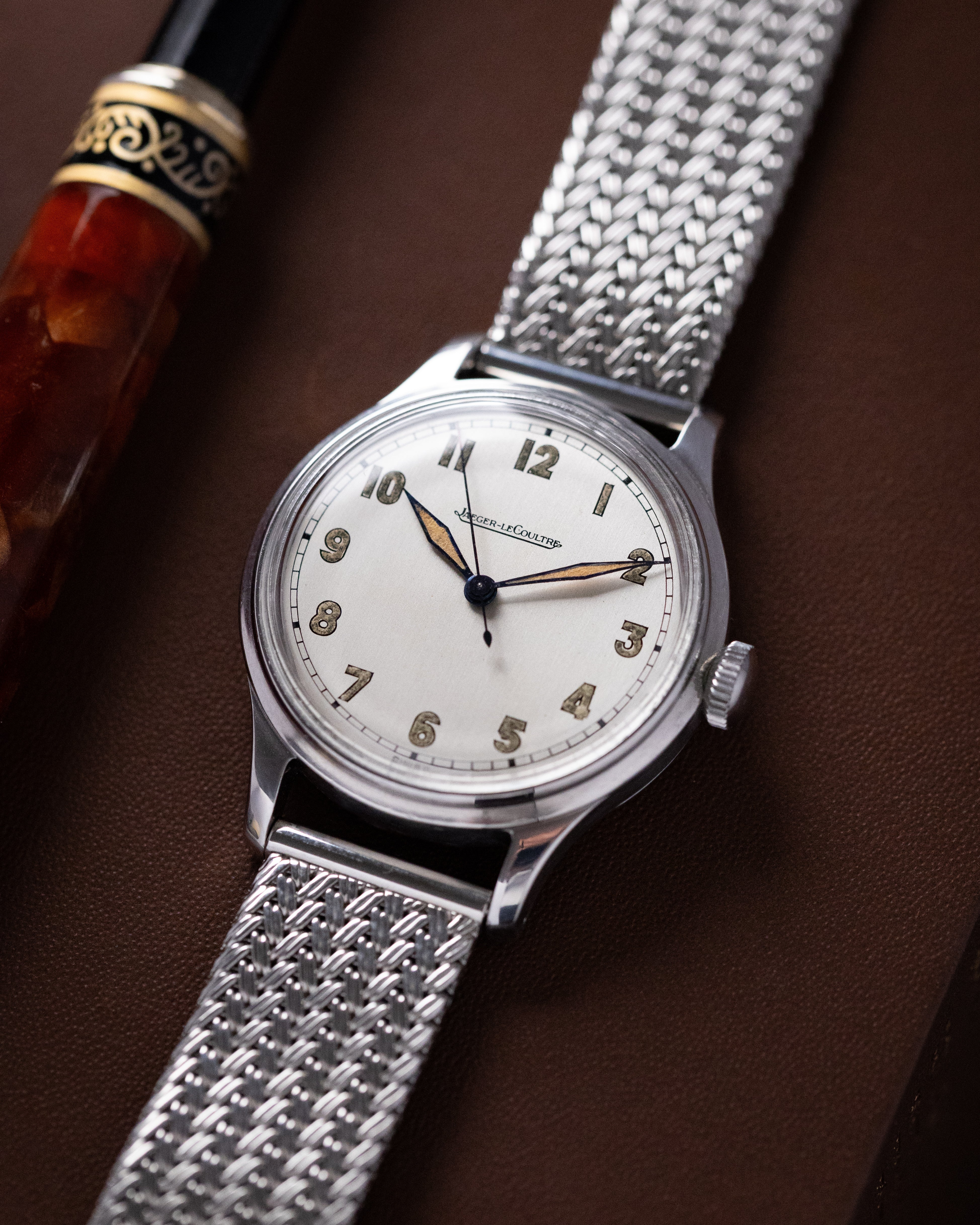 Vintage Jaeger - LeCoultre Swiss Watch, Cal. P478 Original Brushed Silver Dial with radium - DuMarko