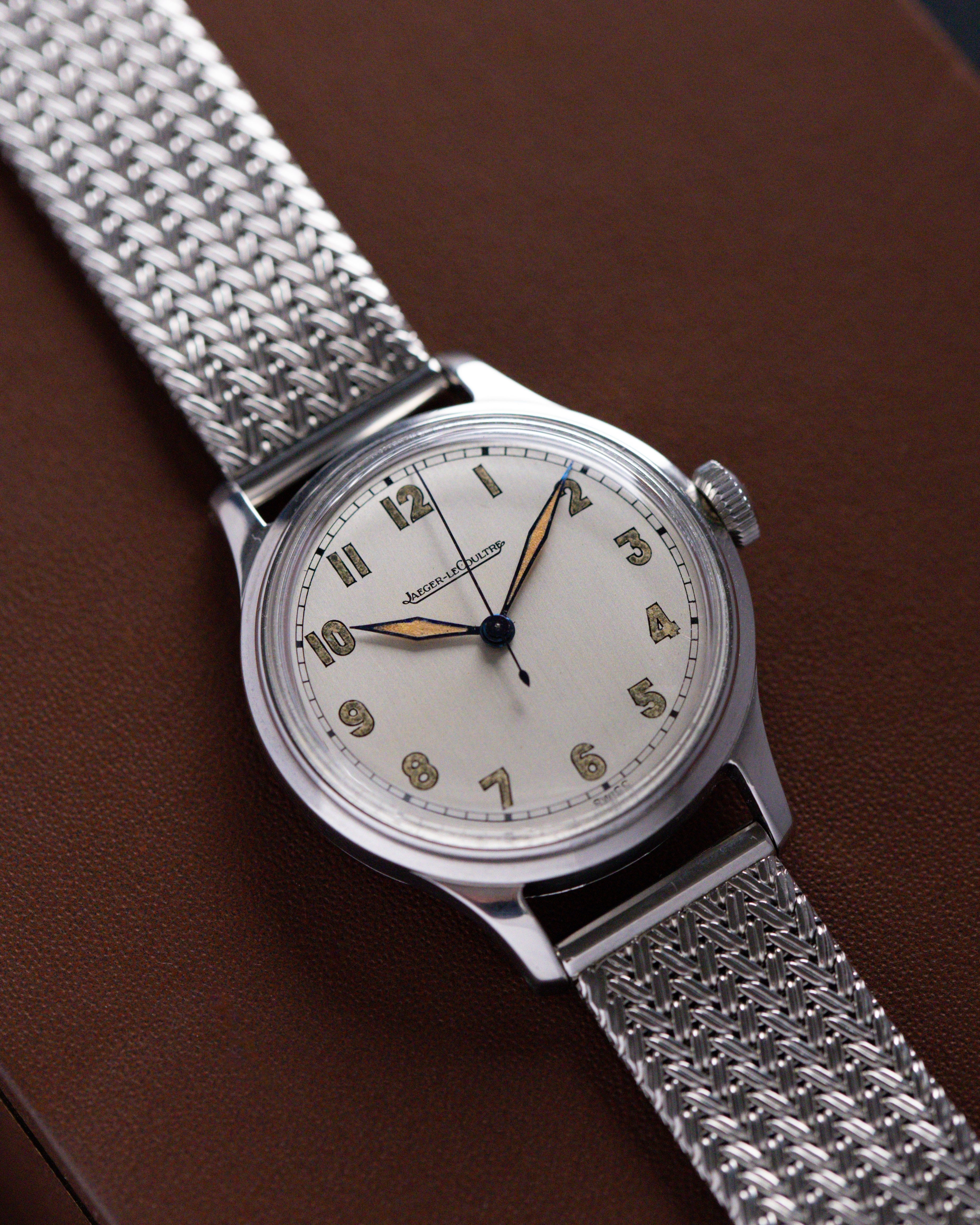 Vintage Jaeger - LeCoultre Swiss Watch, Cal. P478 Original Brushed Silver Dial with radium - DuMarko