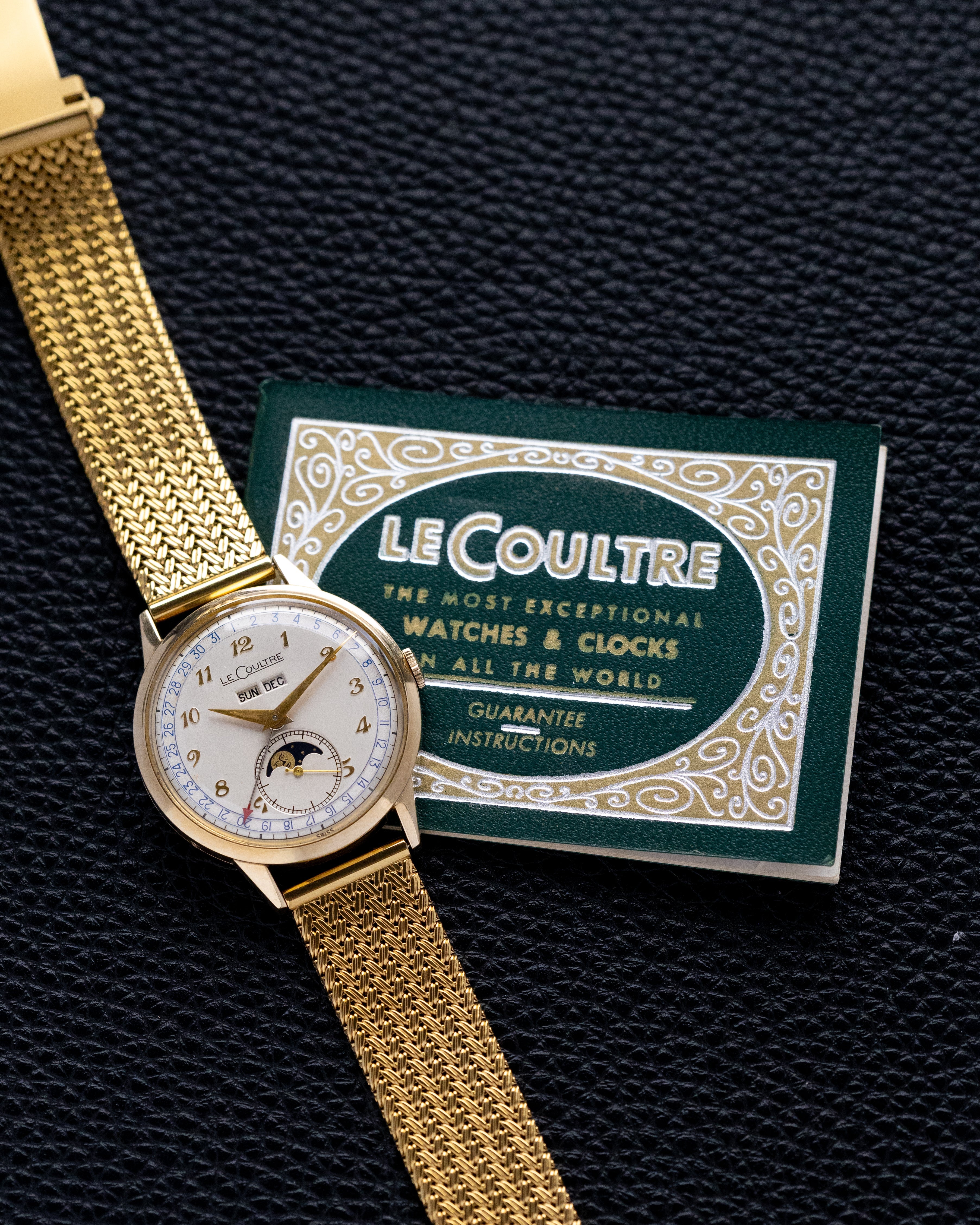 Vintage Jaeger - LeCoultre Triple Date Moonphase Cal. 806/AW, Gold Filled Case, Original Dial, From 1940s - DuMarko