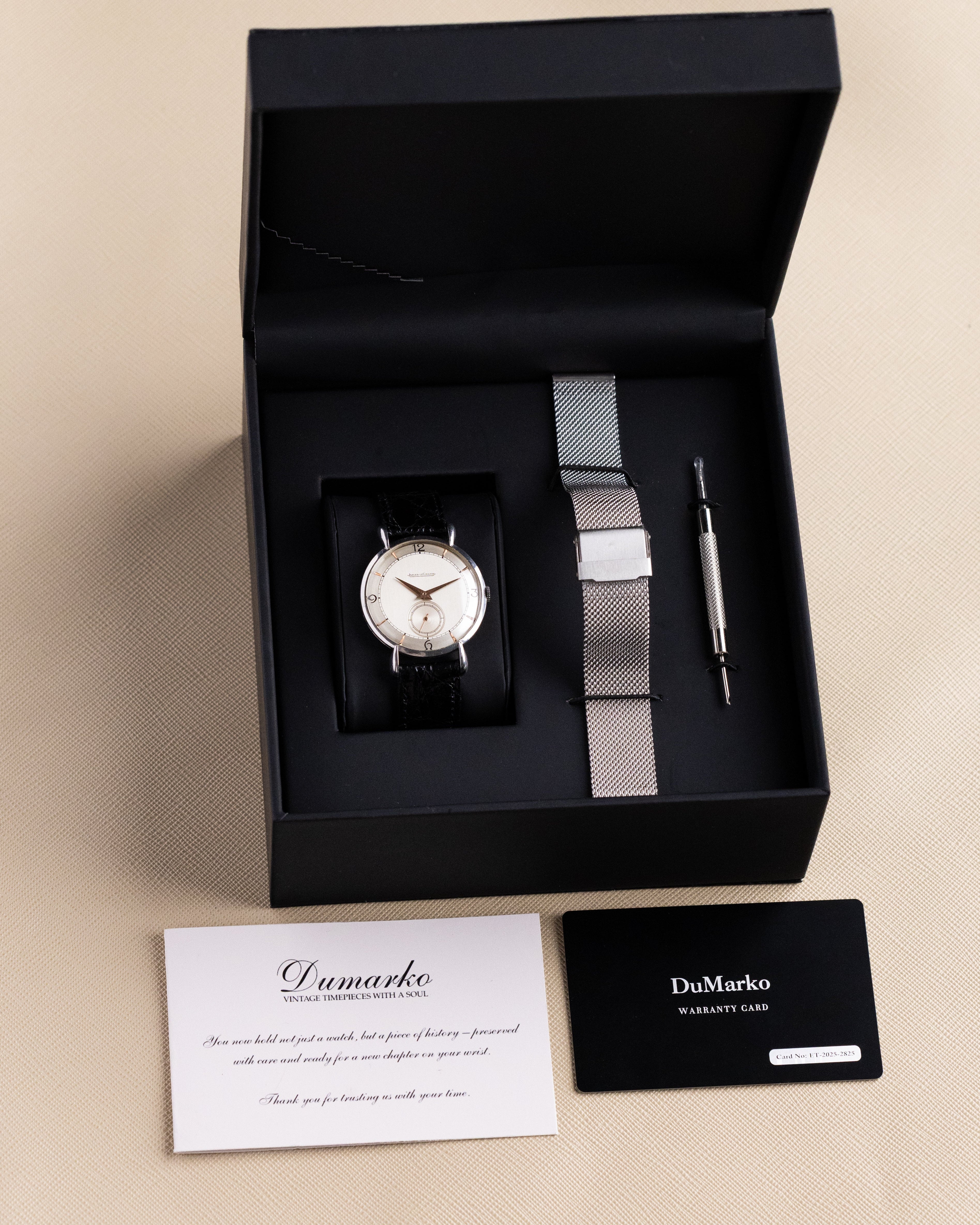 Vintage Jaeger - LeCoultre Watch, Teardrop Lugs, Cal. P449, Two - Tone Dial, Oversized case from 1948 - DuMarko