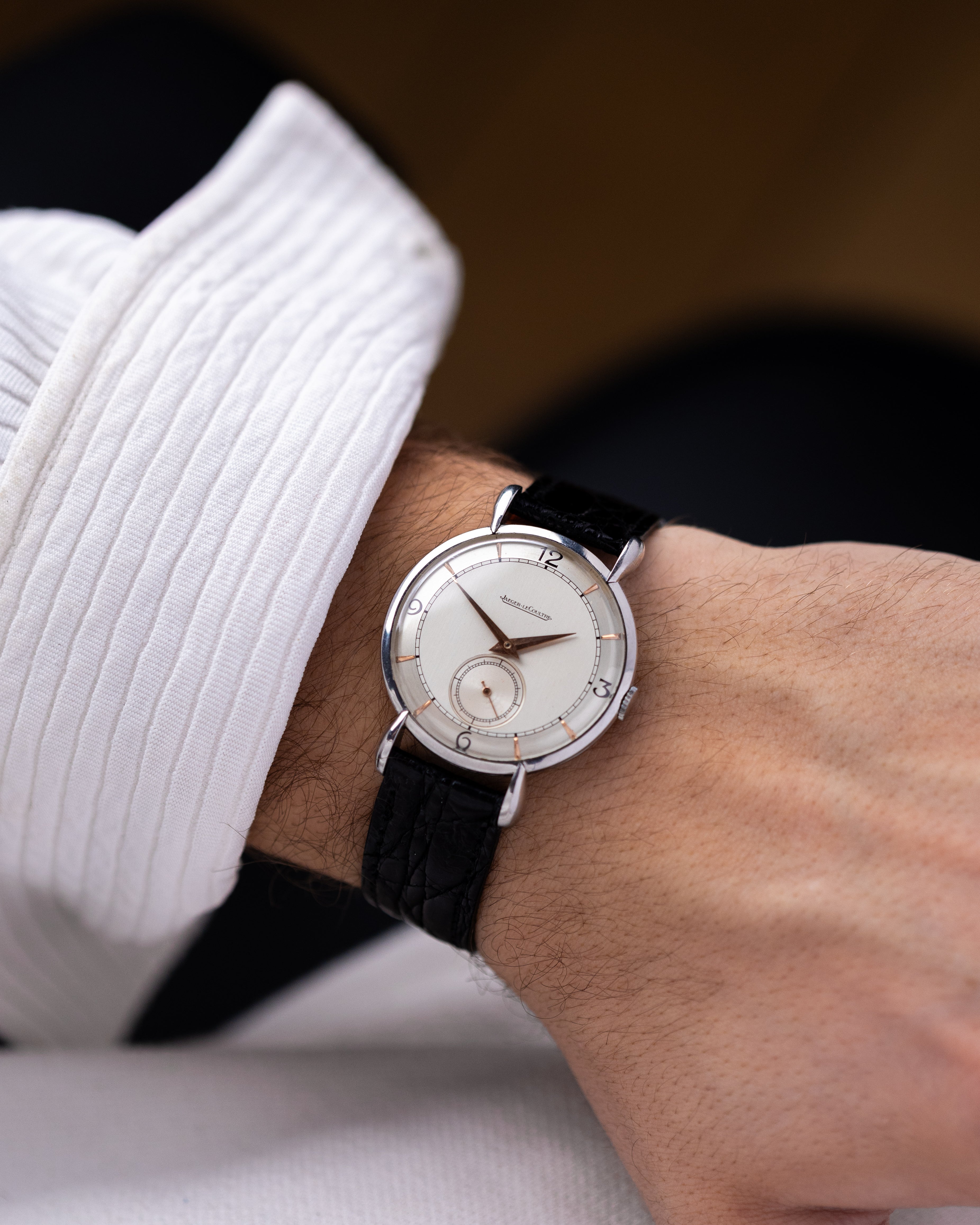 Vintage Jaeger - LeCoultre Watch, Teardrop Lugs, Cal. P449, Two - Tone Dial, Oversized case from 1948 - DuMarko