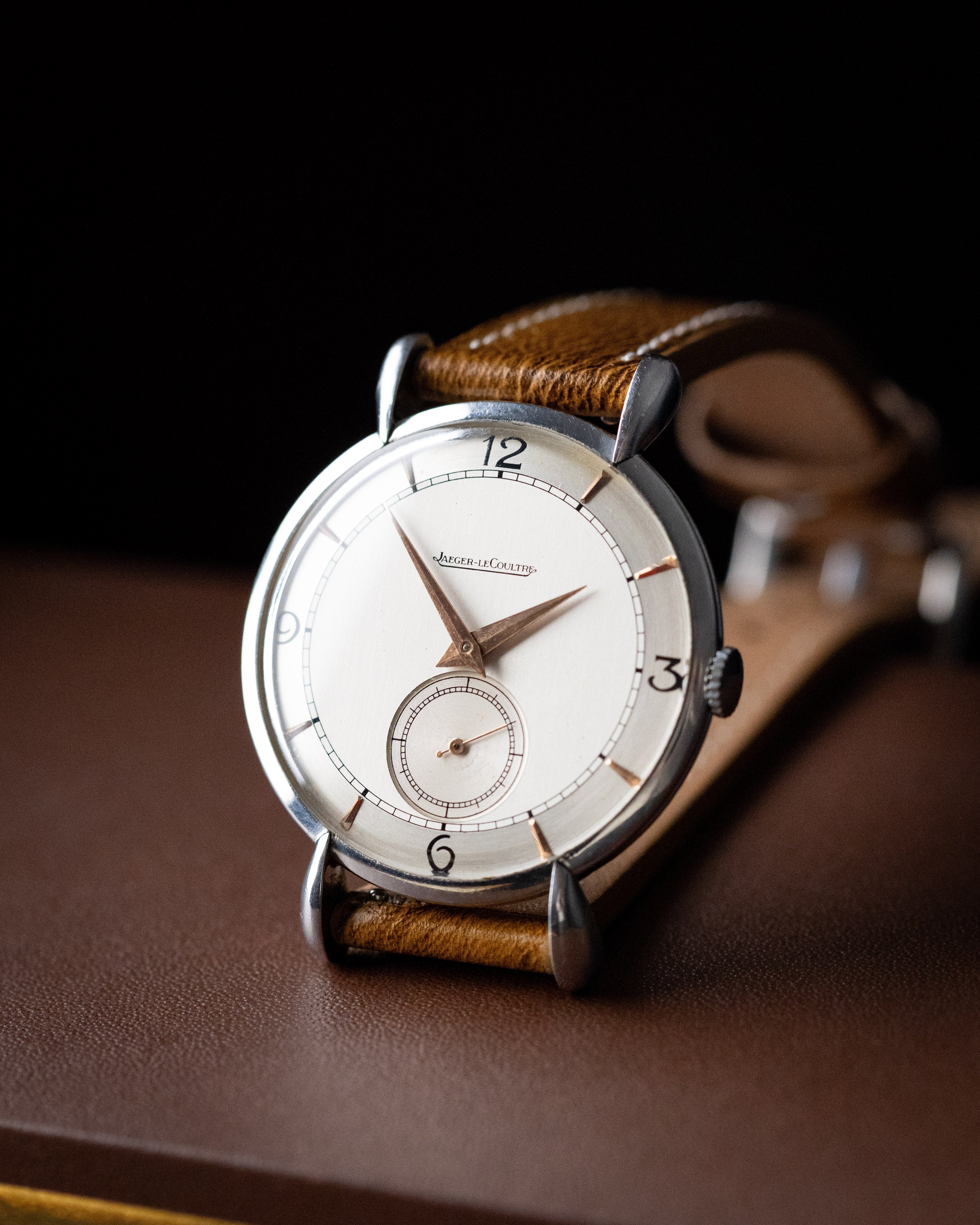 Vintage Jaeger - LeCoultre Watch, Teardrop Lugs, Oversized case, Two - Tone Dial, Cal. P449 from 1948 - DuMarko