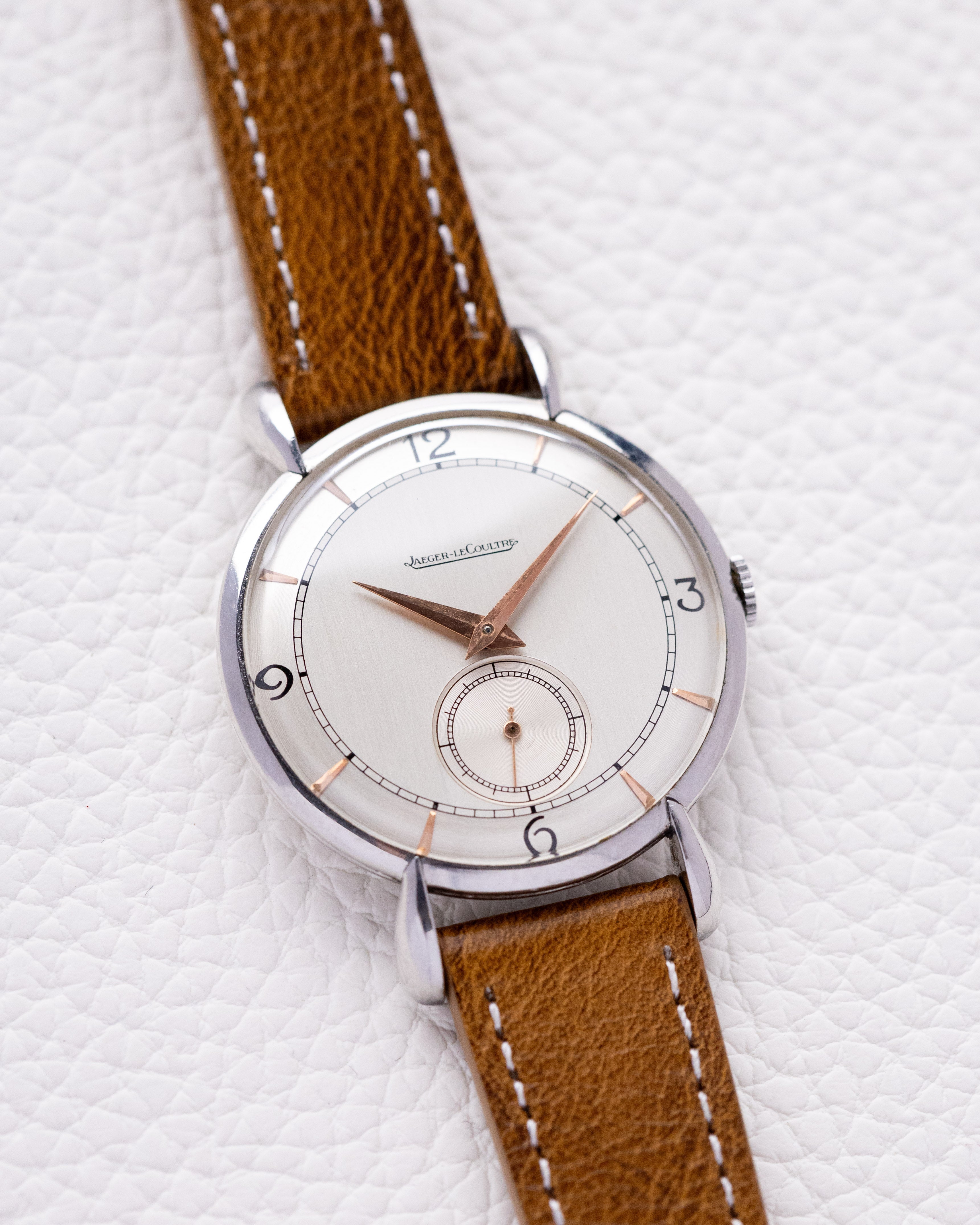 Vintage Jaeger - LeCoultre Watch, Teardrop Lugs, Oversized case, Two - Tone Dial, Cal. P449 from 1948 - DuMarko