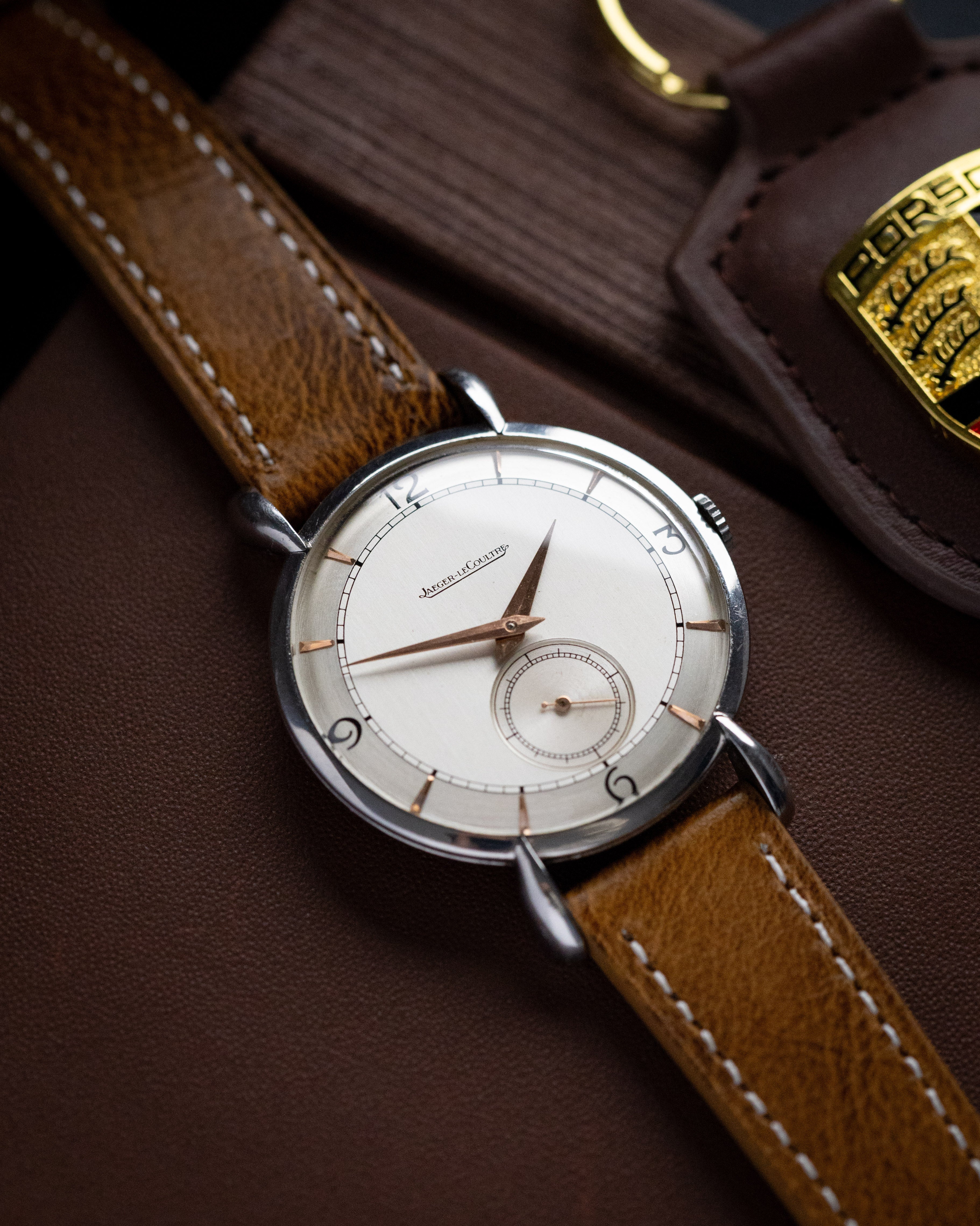 Vintage Jaeger - LeCoultre Watch, Teardrop Lugs, Oversized case, Two - Tone Dial, Cal. P449 from 1948 - DuMarko