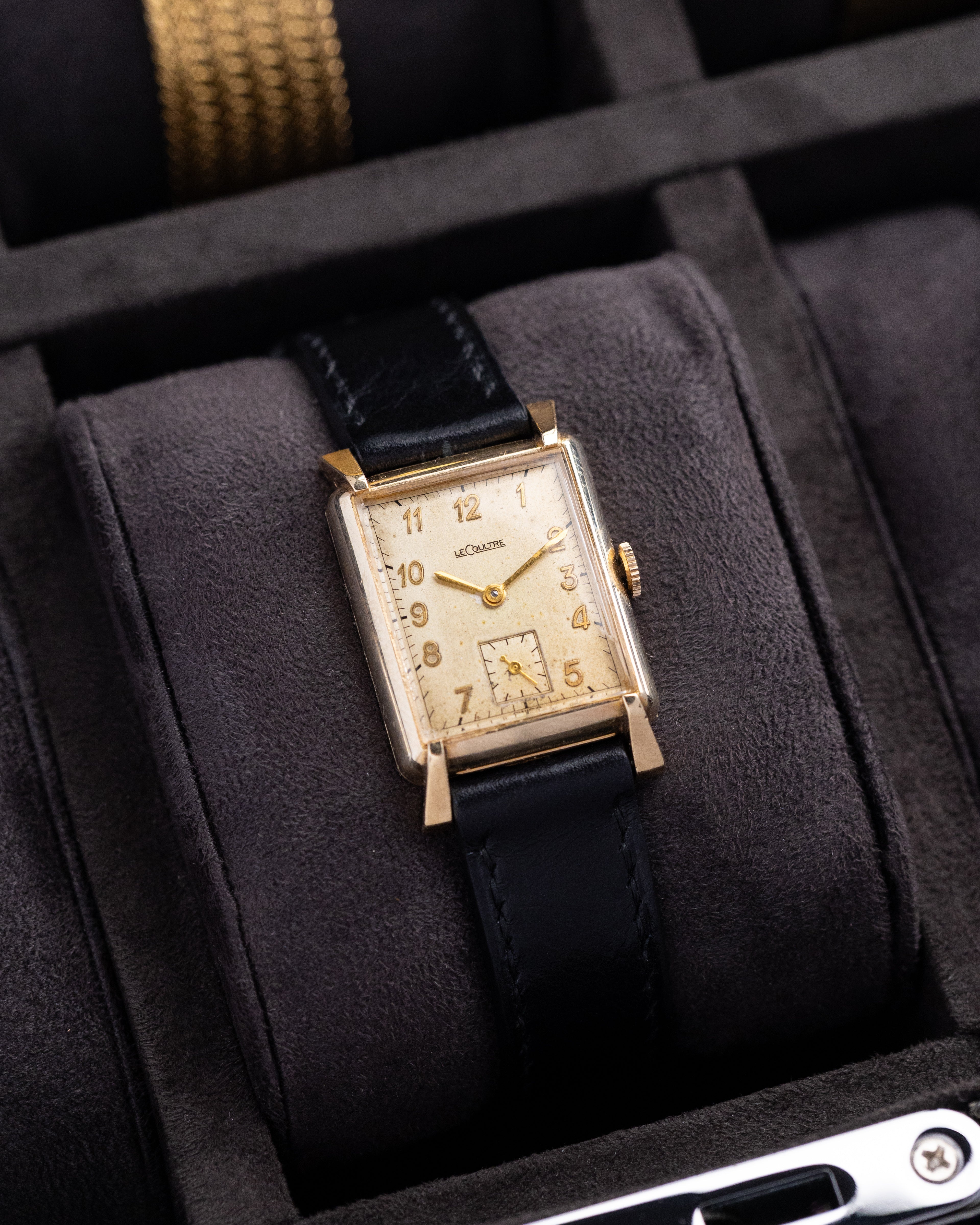 Vintage LeCoultre Art Deco Rectangular Tank, Swiss Dress Watch, 10K Gold - Filled Case, Calibre 413 from 1940's - DuMarko
