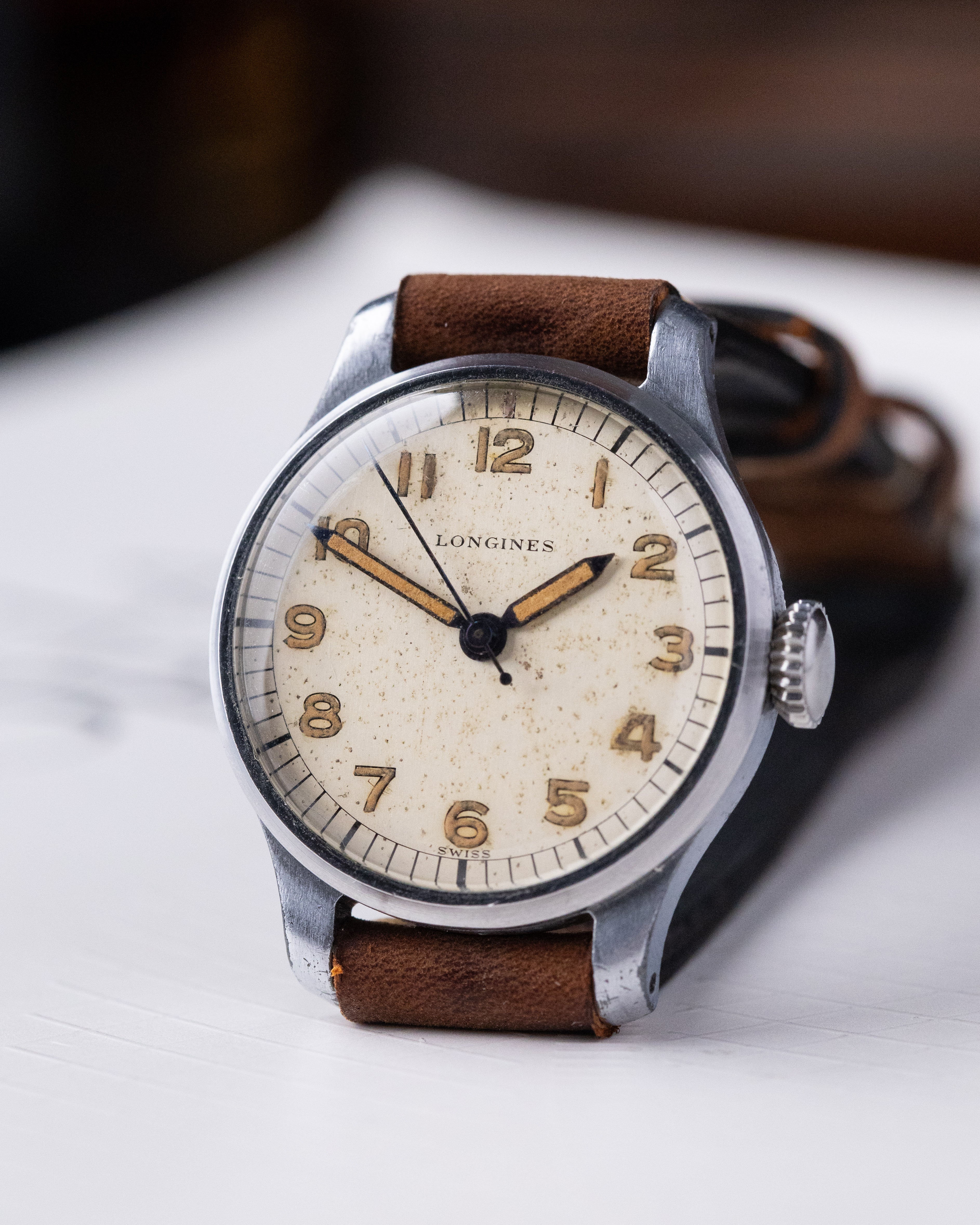 Vintage Longines 12L Military Pilot’s Watch, Cal. 12.68N, Radium Dial from 1940's - DuMarko