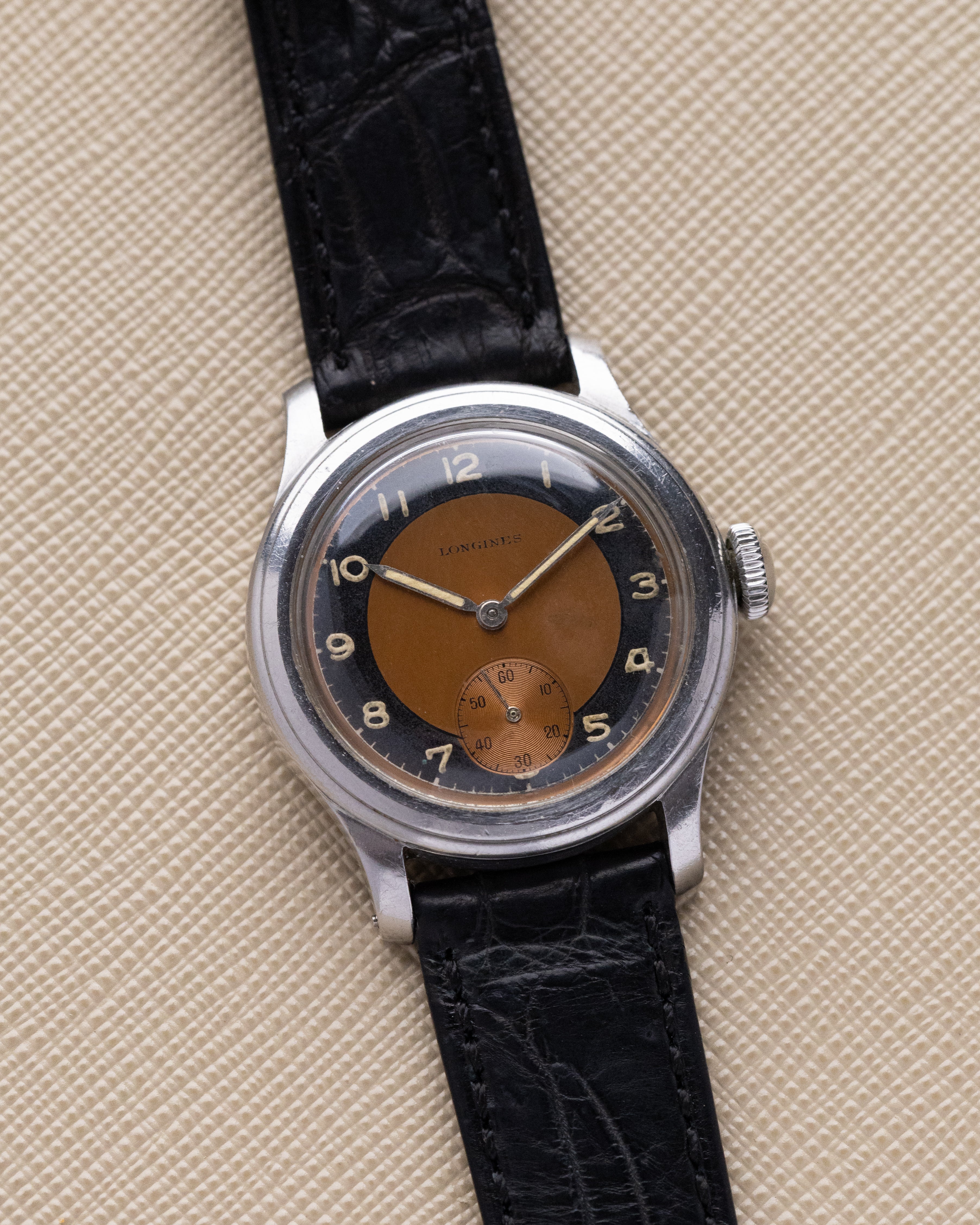 Vintage Longines Bullseye Copper Dial, Swiss watch, Cal. 12.68Z from 1943 - DuMarko