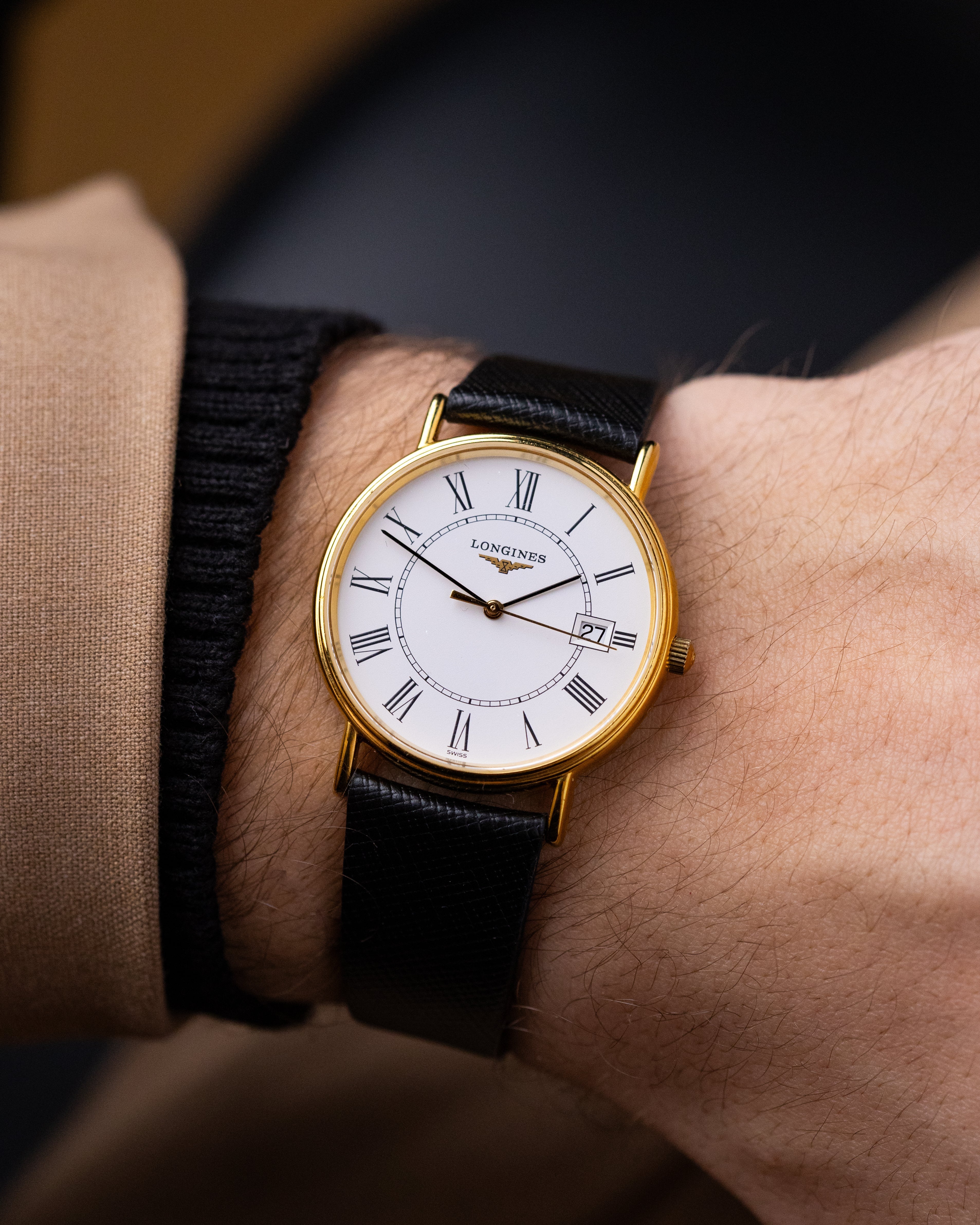 Vintage Longines Grand Classic Ref. L.4.720.2, Roman Numeral, Date Window, Quartz Watch - DuMarko