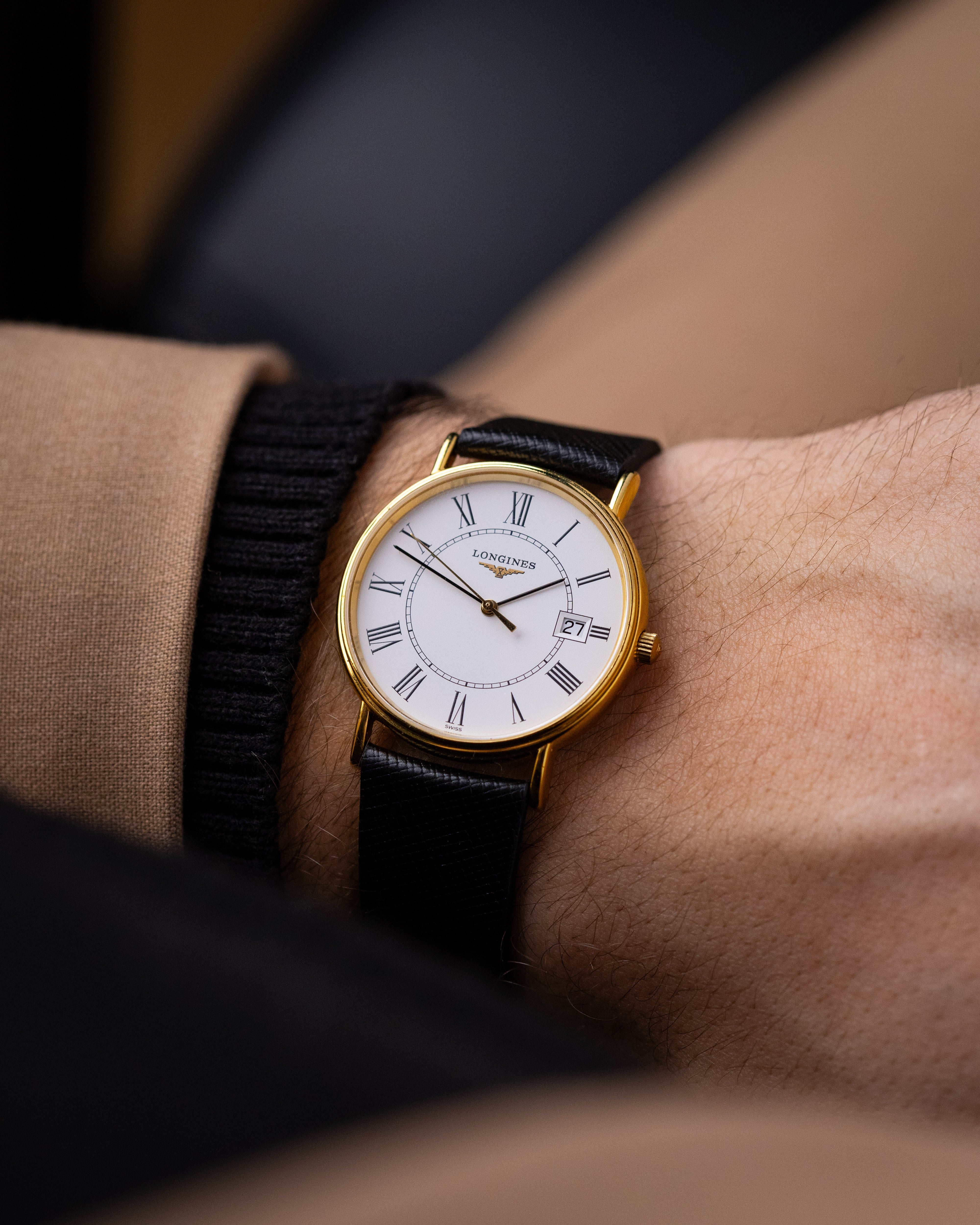 Vintage Longines Grand Classic Ref. L.4.720.2, Roman Numeral, Date Window, Quartz Watch - DuMarko