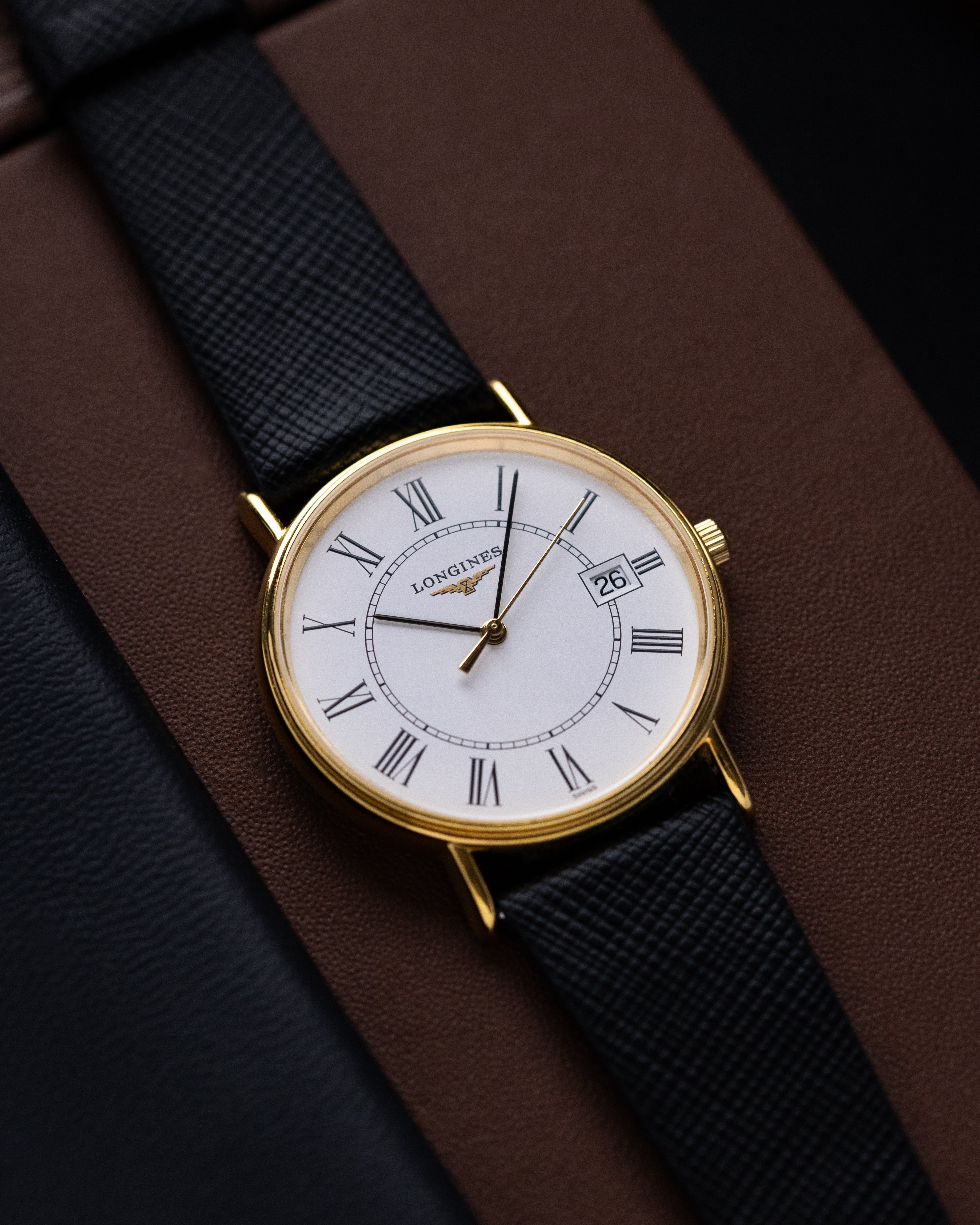 Vintage Longines Grand Classic Ref. L.4.720.2, Roman Numeral, Date Window, Quartz Watch - DuMarko