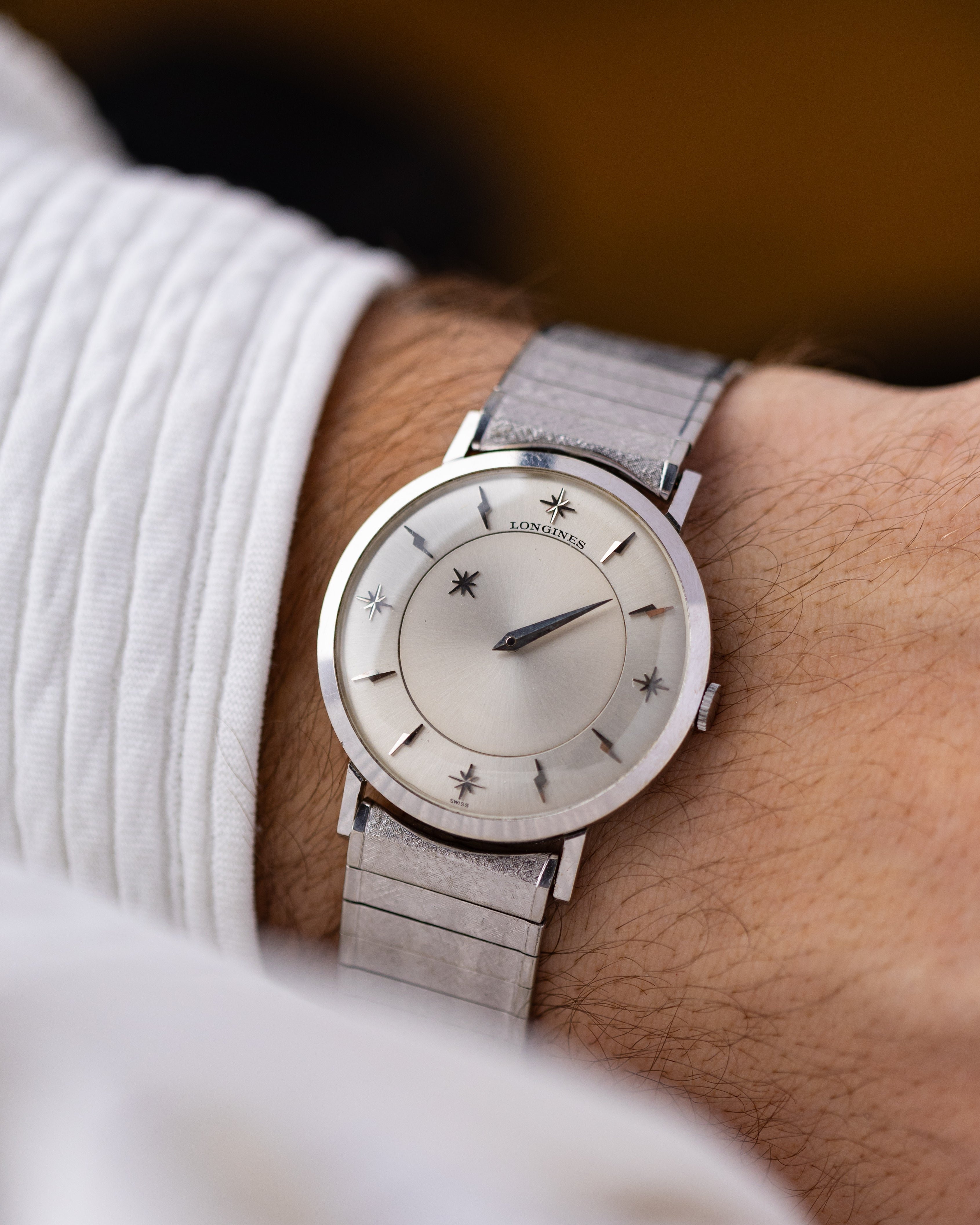 Vintage Longines Mystery Dial, Swiss Watch, 10K White Gold - Filled Case, Cal. 23Z from 1950s - DuMarko