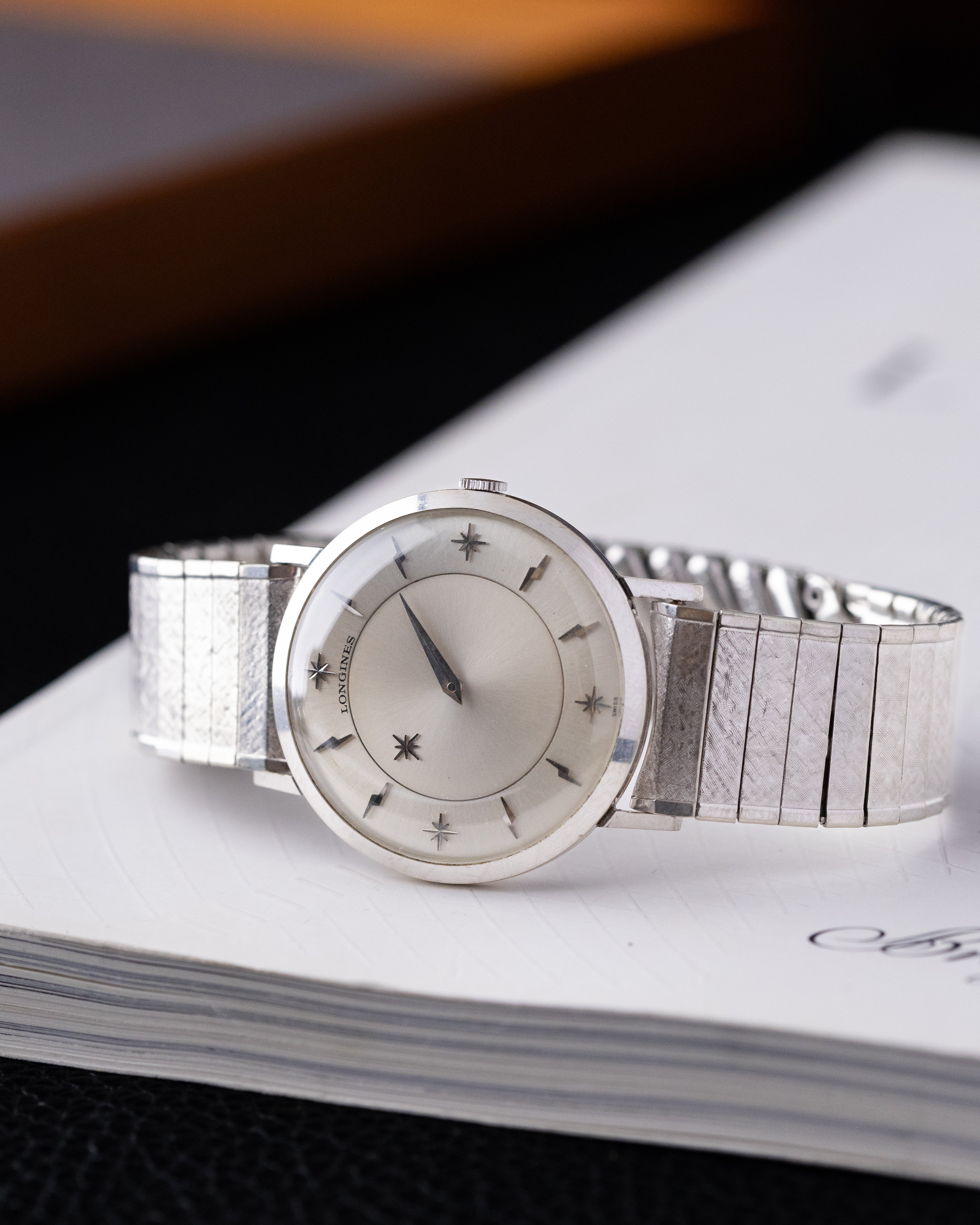 Vintage Longines Mystery Dial, Swiss Watch, 10K White Gold - Filled Case, Cal. 23Z from 1950s - DuMarko