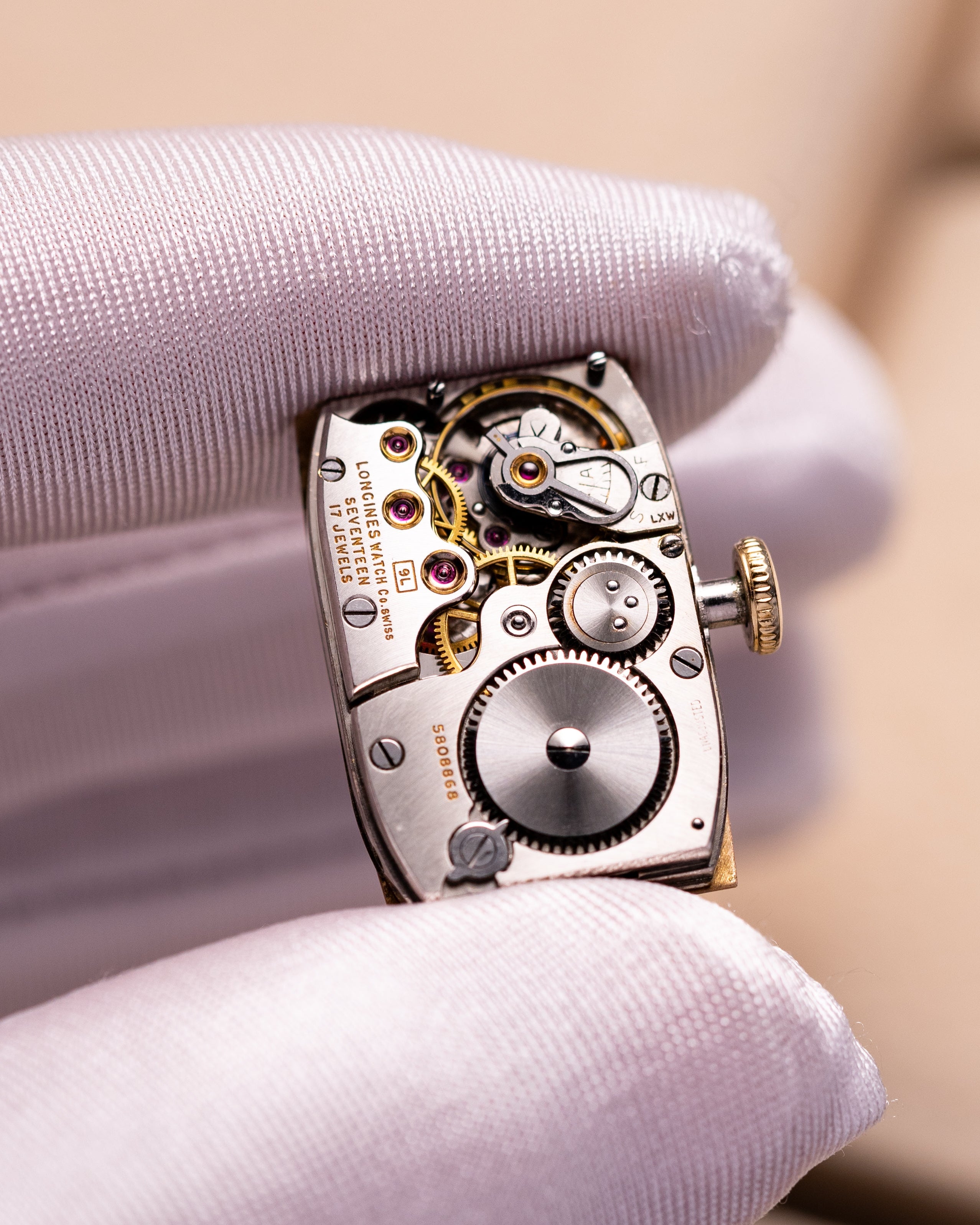 Vintage "Longines" Salmon dial, 10k Gold Filled Art Deco watch from 1938 - VintageDuMarko