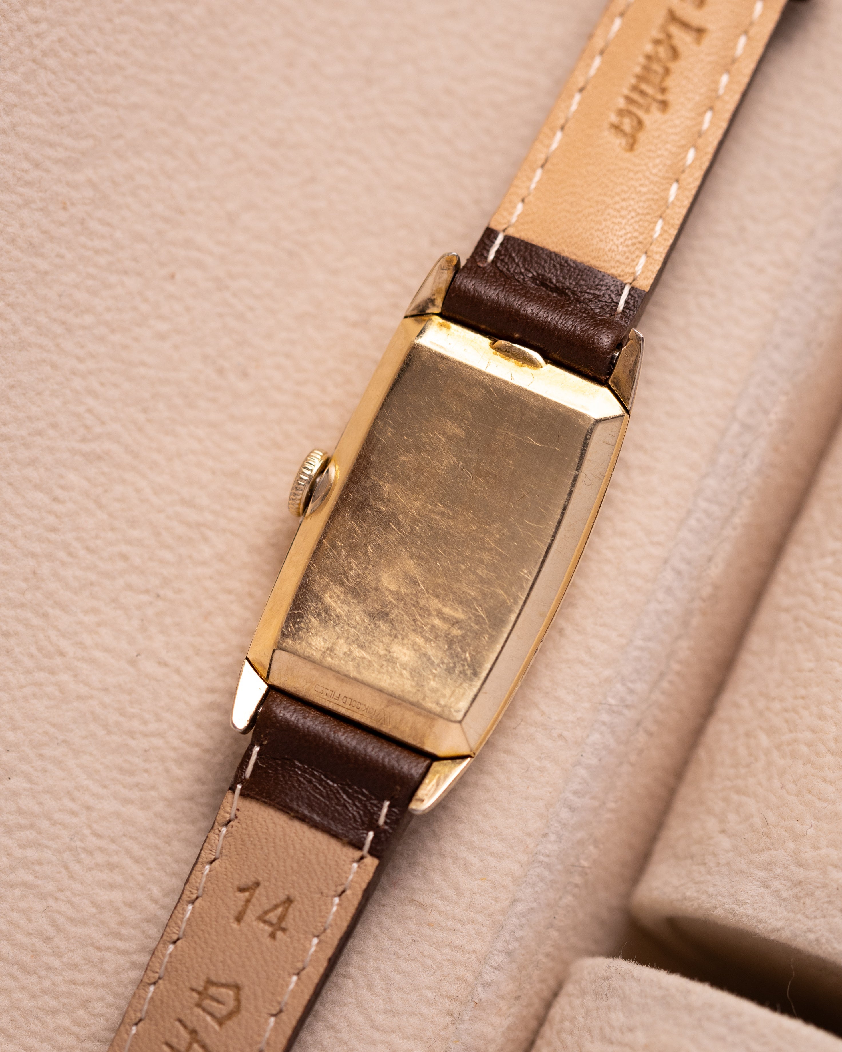 Vintage "Longines" Salmon dial, 10k Gold Filled Art Deco watch from 1938 - VintageDuMarko