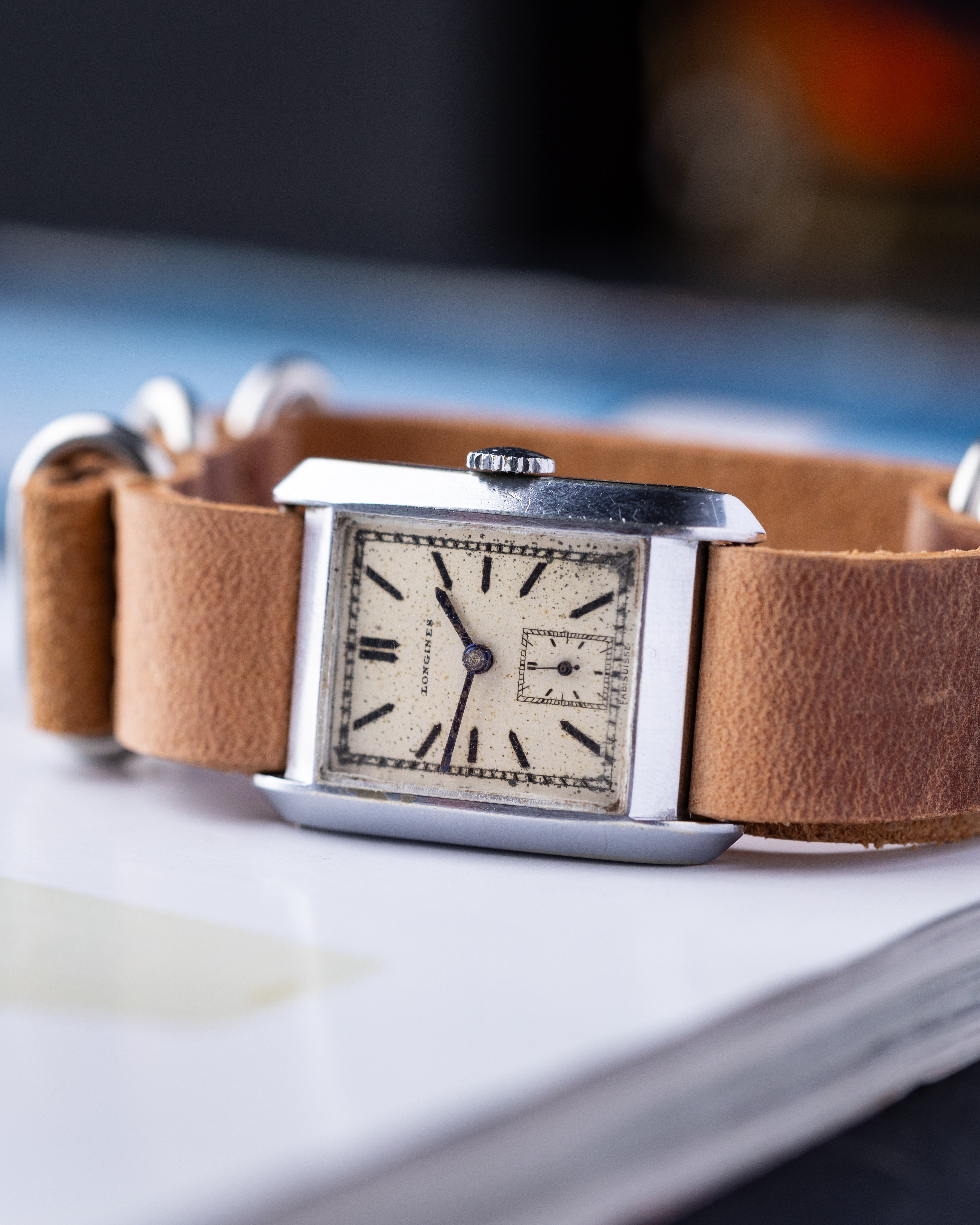 Vintage Longines Square Tank, Art Deco Style, Swiss Made - DuMarko