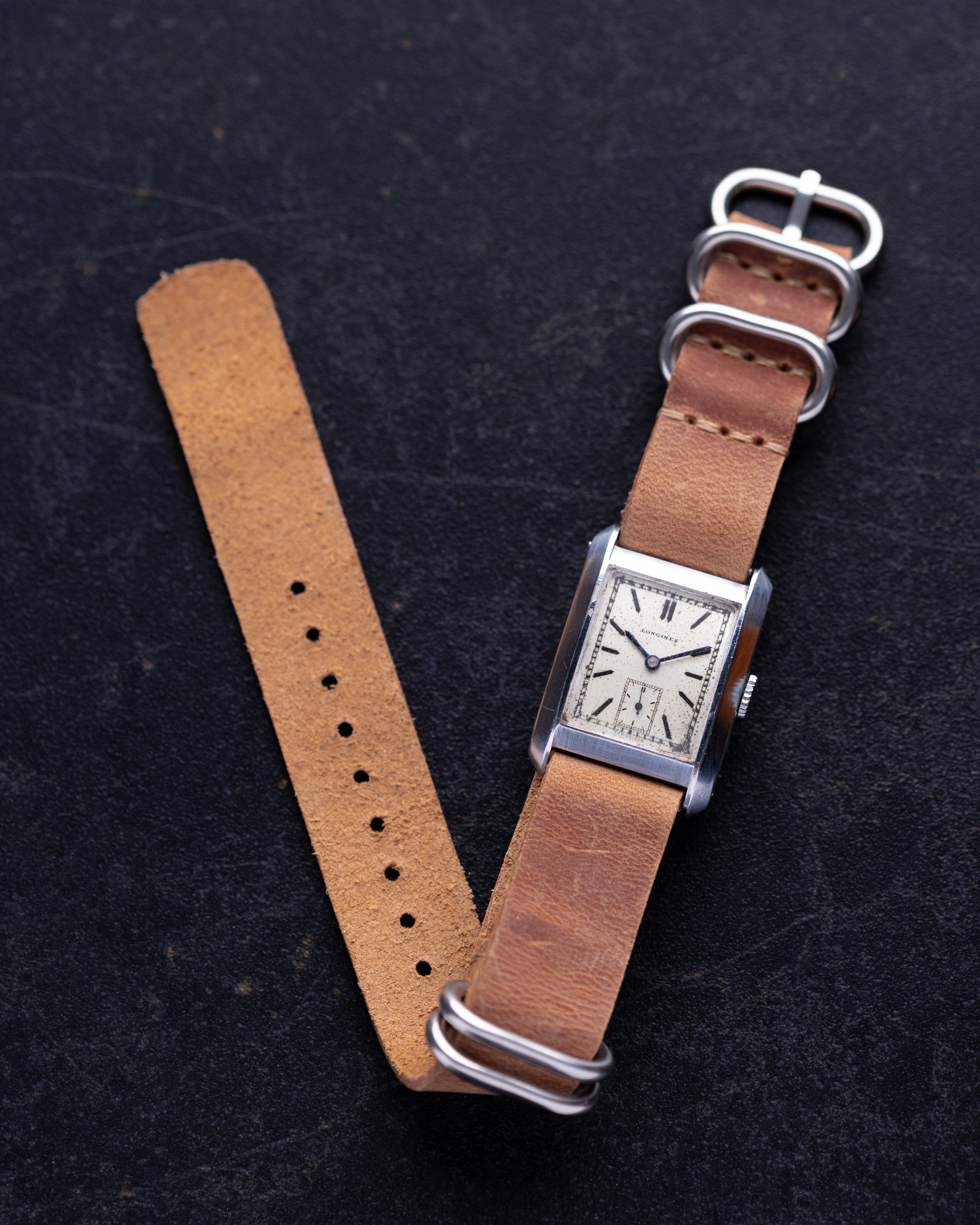 Vintage Longines Square Tank, Art Deco Style, Swiss Made - DuMarko