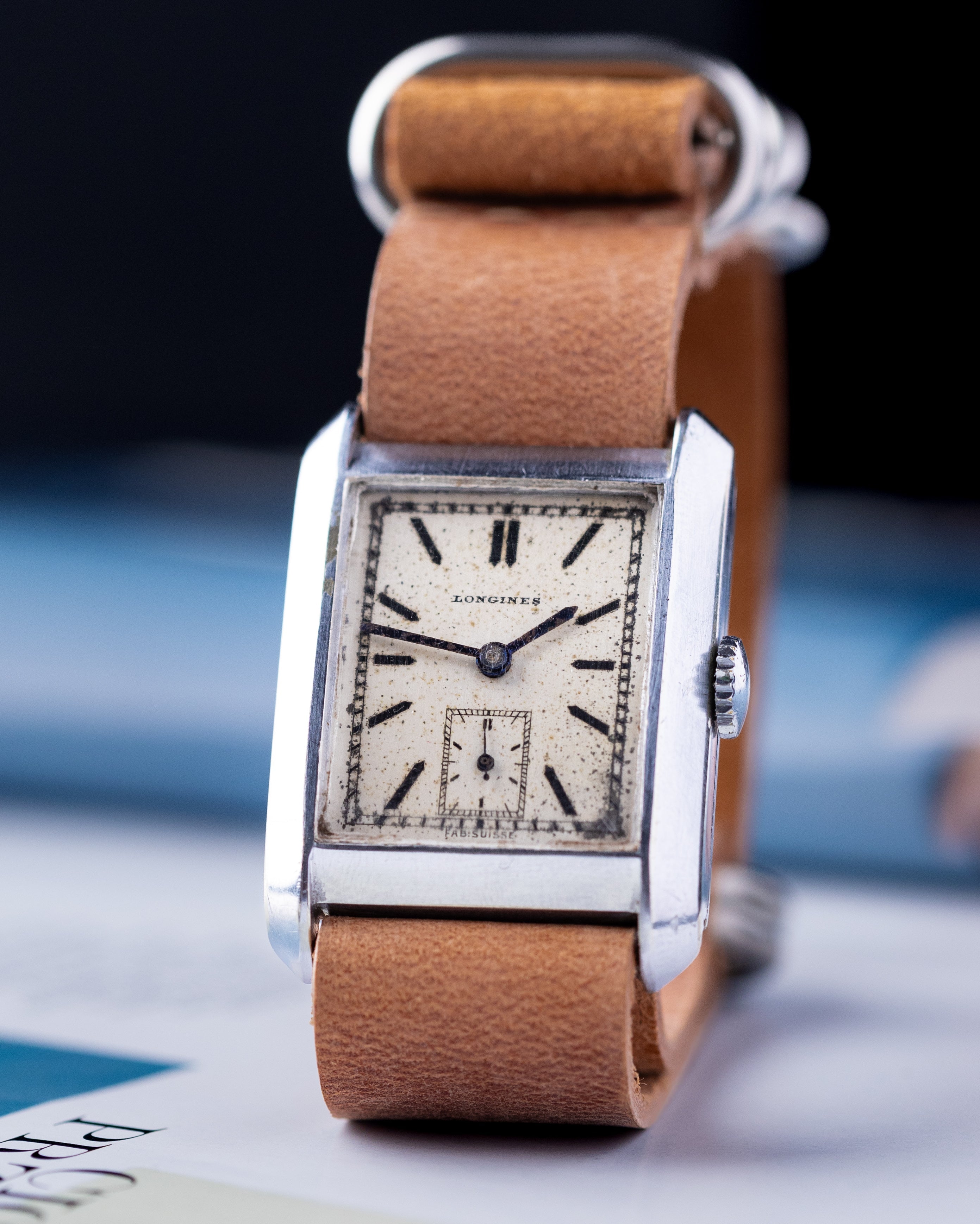 Vintage Longines Square Tank, Art Deco Style, Swiss Made - DuMarko