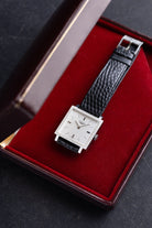 Vintage Longines Square Tank, Linen Silver Dial, Original Box, Swiss Watch from 1970's - DuMarko