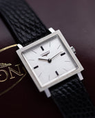 Vintage Longines Square Tank, Linen Silver Dial, Swiss Watch from 1970's - DuMarko