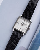 Vintage Longines Square Tank, Linen Silver Dial, Swiss Watch from 1970's - DuMarko