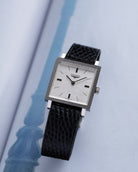 Vintage Longines Square Tank, Linen Silver Dial, Swiss Watch from 1970's - DuMarko