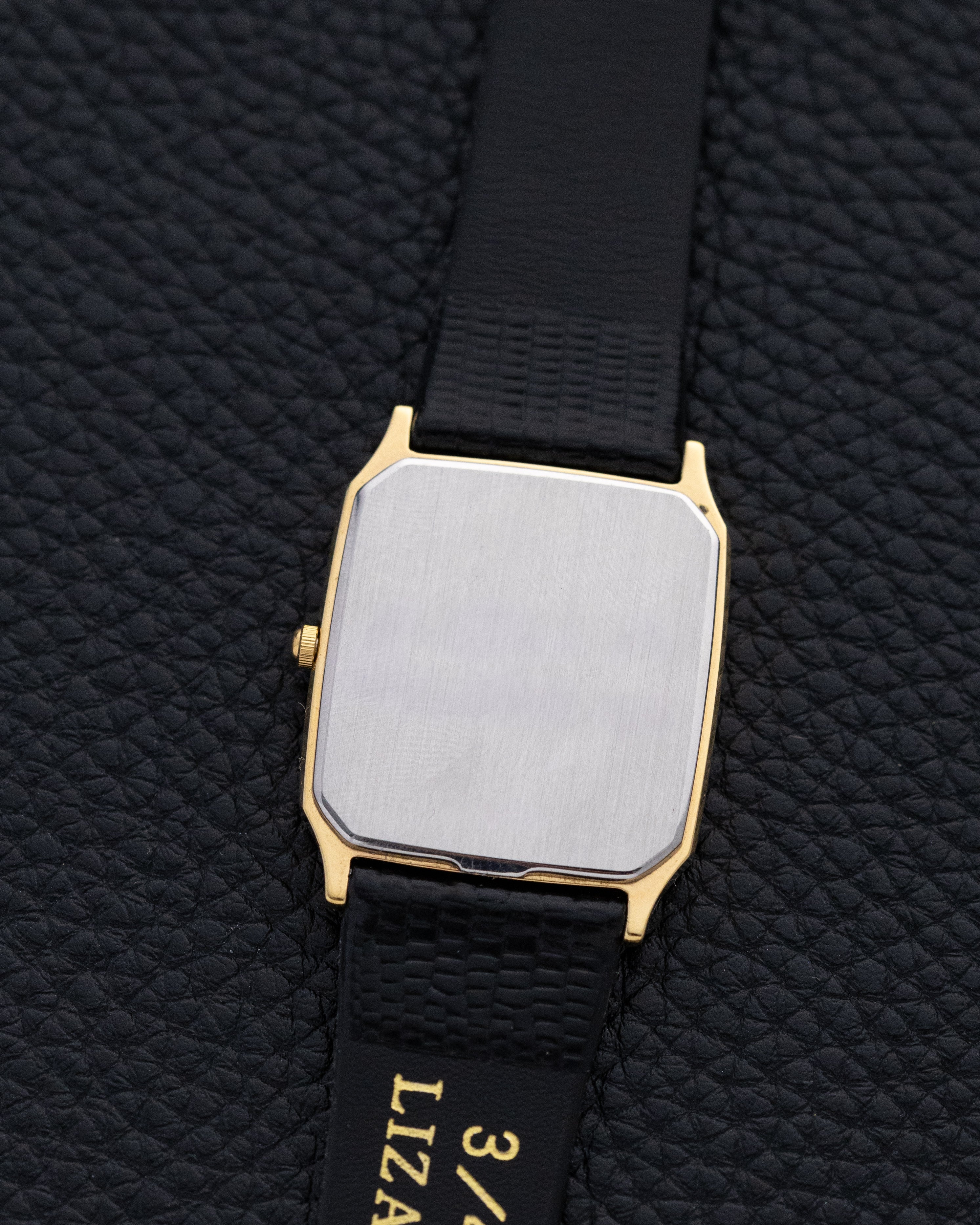 Vintage Longines Swiss Quartz Watch, Date Window, Art Deco Tank, Stripped Dial from 1985 - DuMarko