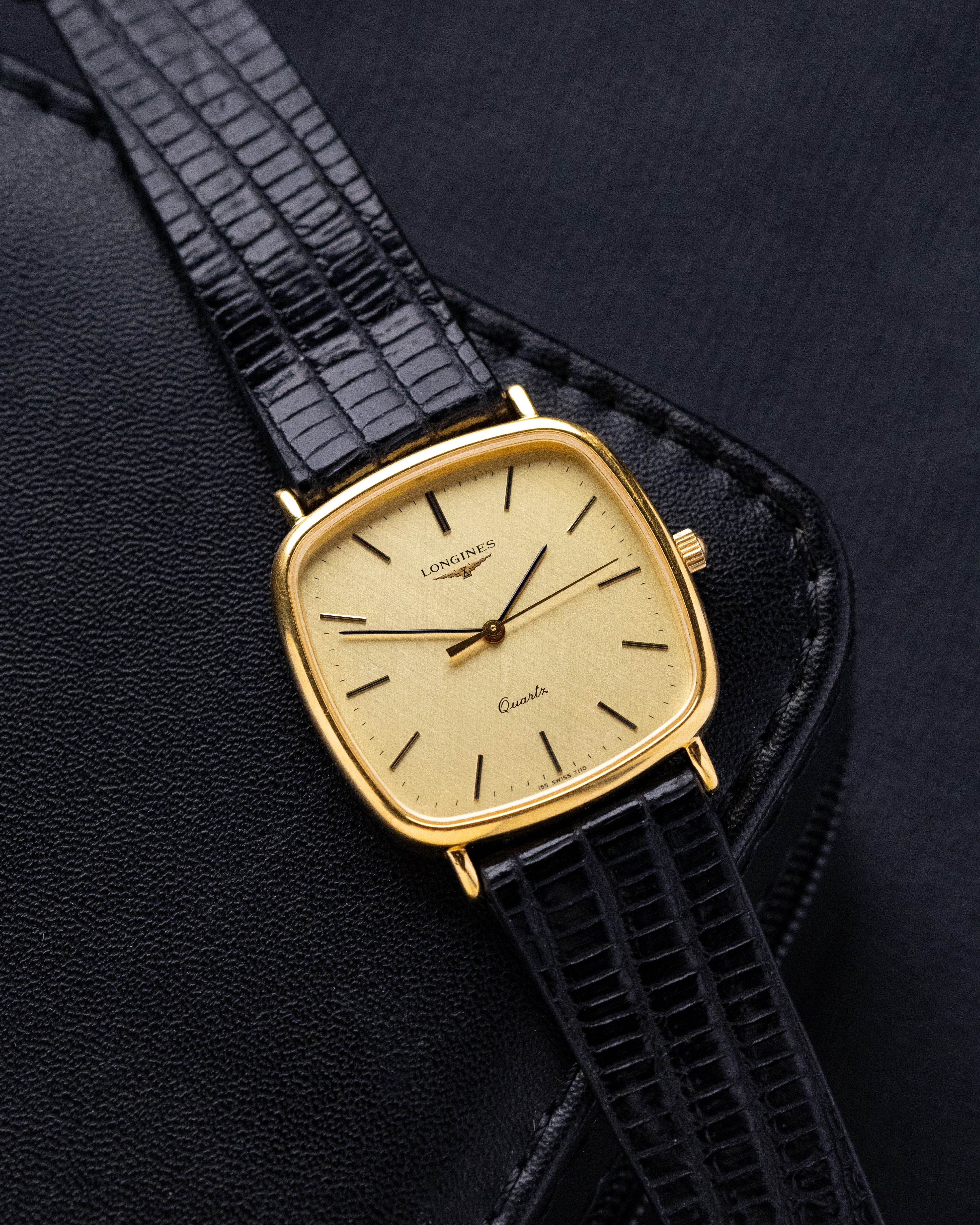 Vintage Longines Swiss Quartz Watch, Gold - plated "TV" Case Cal. L977.2 from 1970's - DuMarko