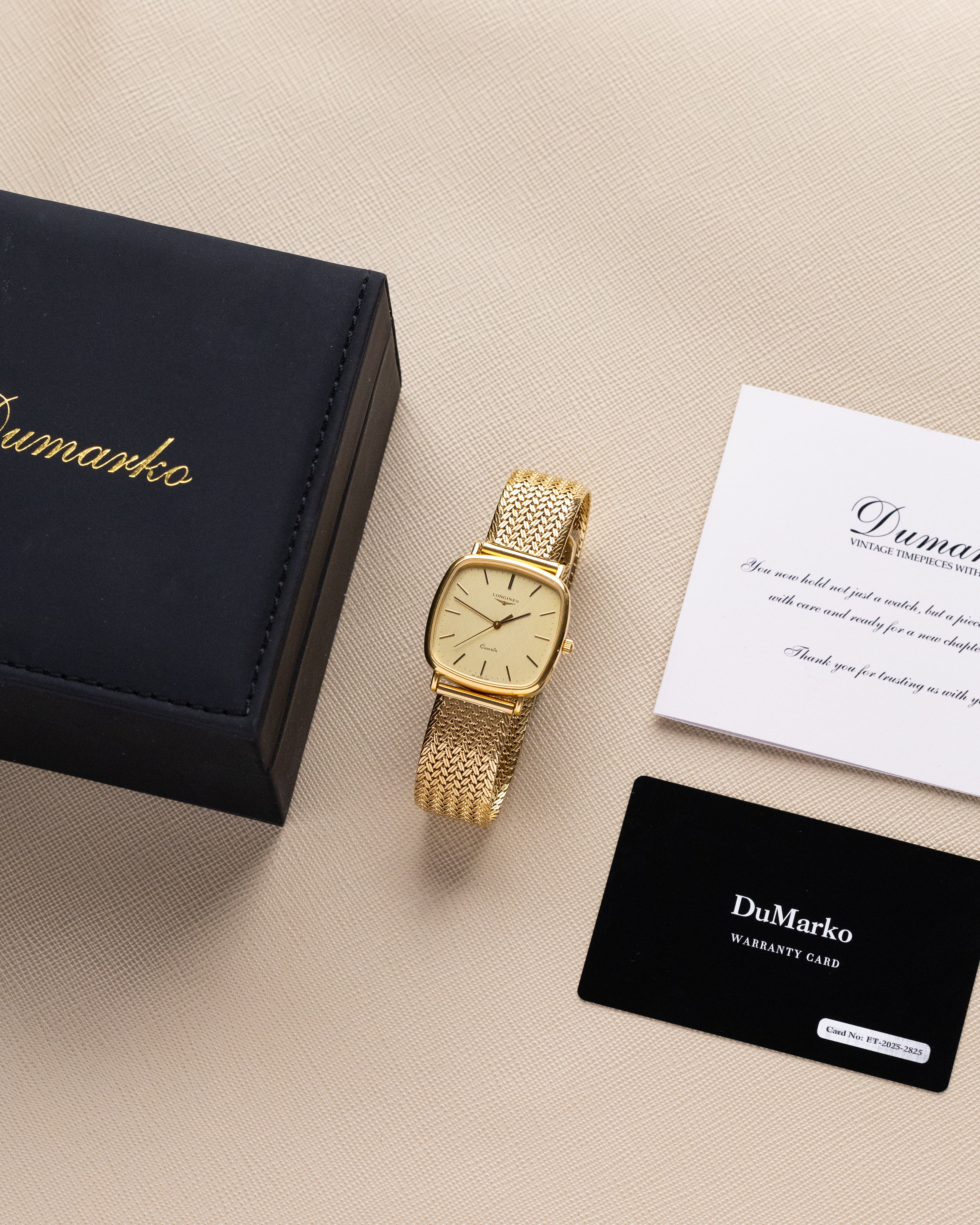 Vintage Longines Swiss Watch, Gold - plated "TV" Case, Quartz Cal. L977.2 from 1970's - DuMarko