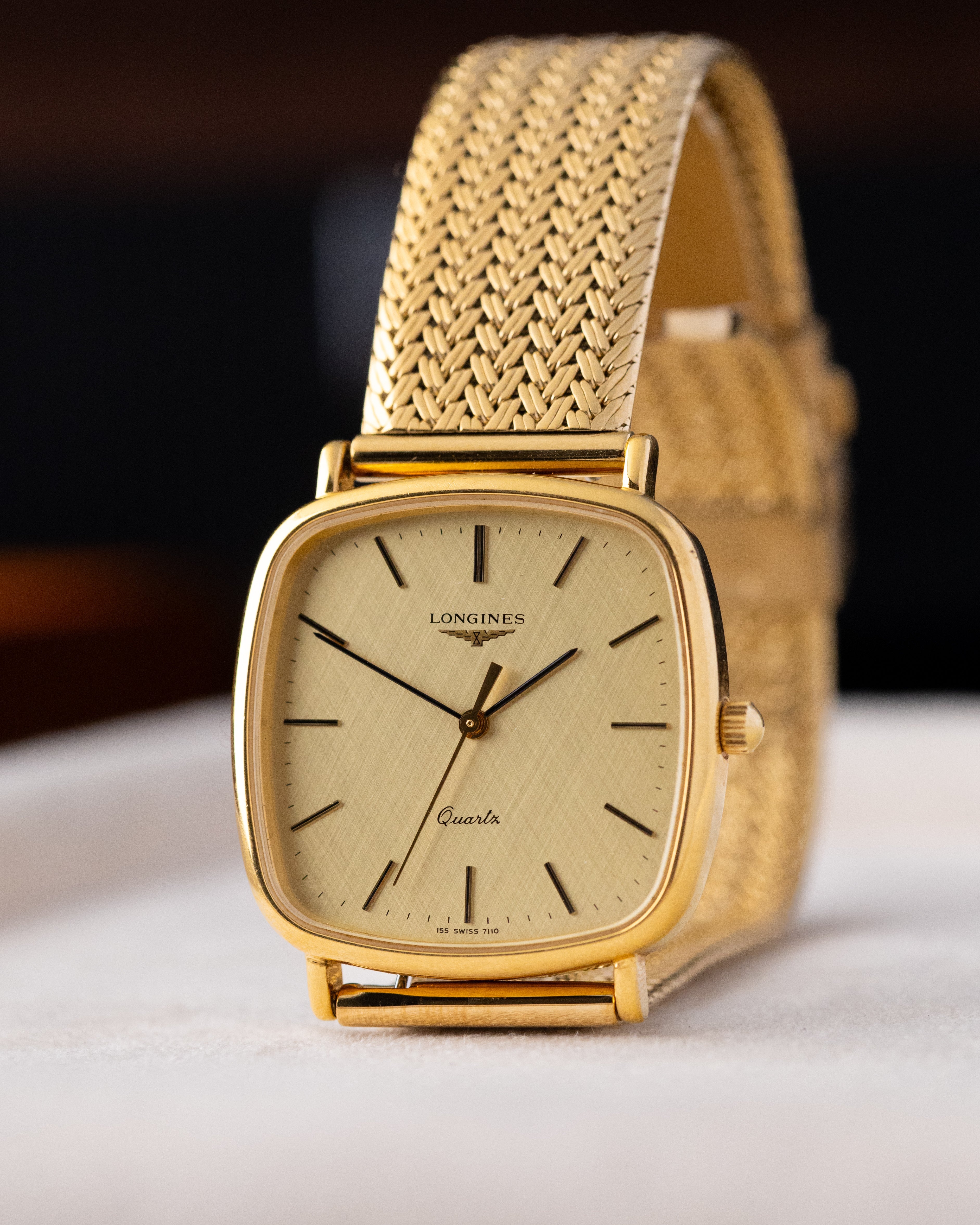 Vintage Longines Swiss Watch, Gold - plated "TV" Case, Quartz Cal. L977.2 from 1970's - DuMarko