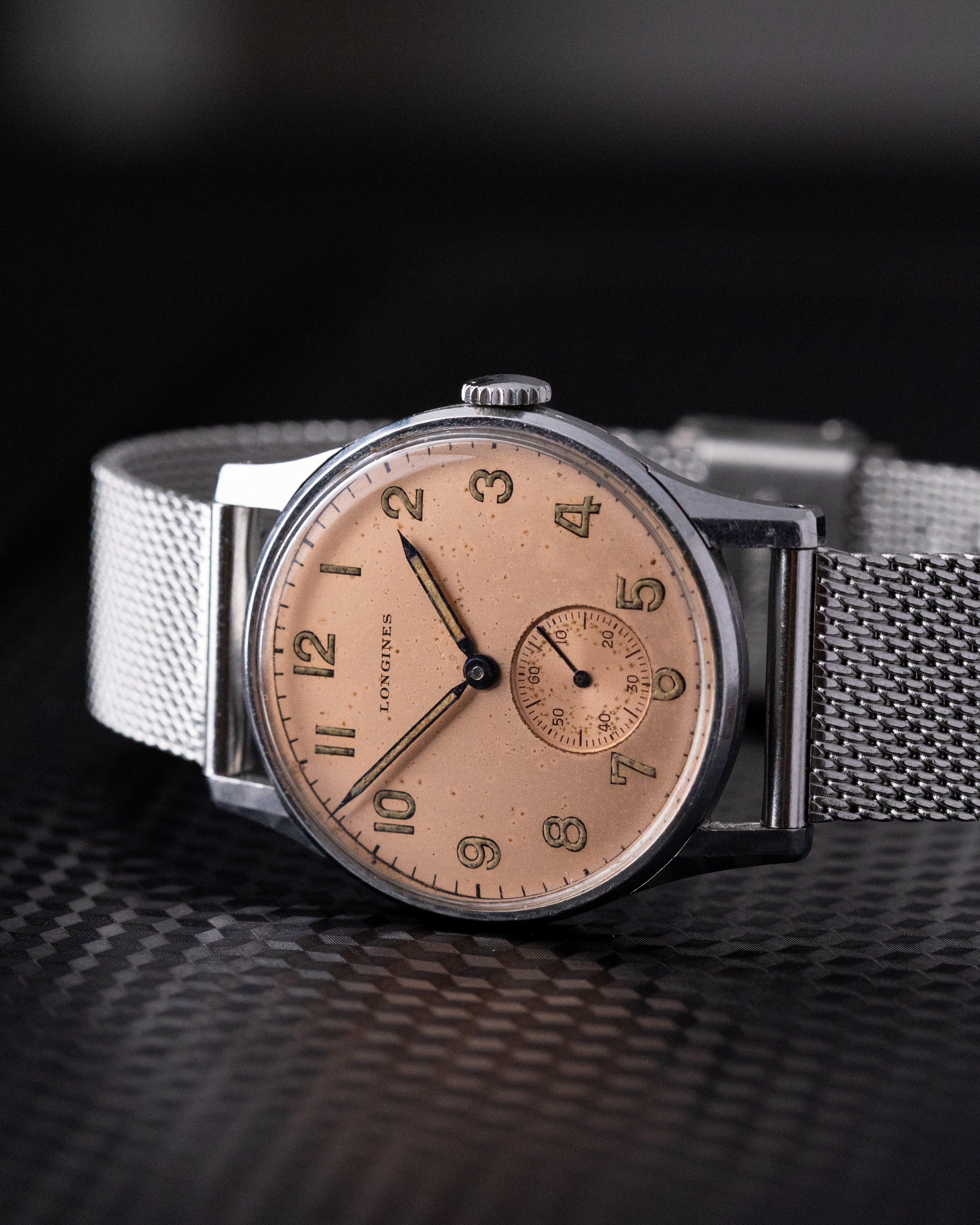 Vintage Longines Swiss Watch, Rare salmon patina dial, Cal. 23M from 1943 - DuMarko