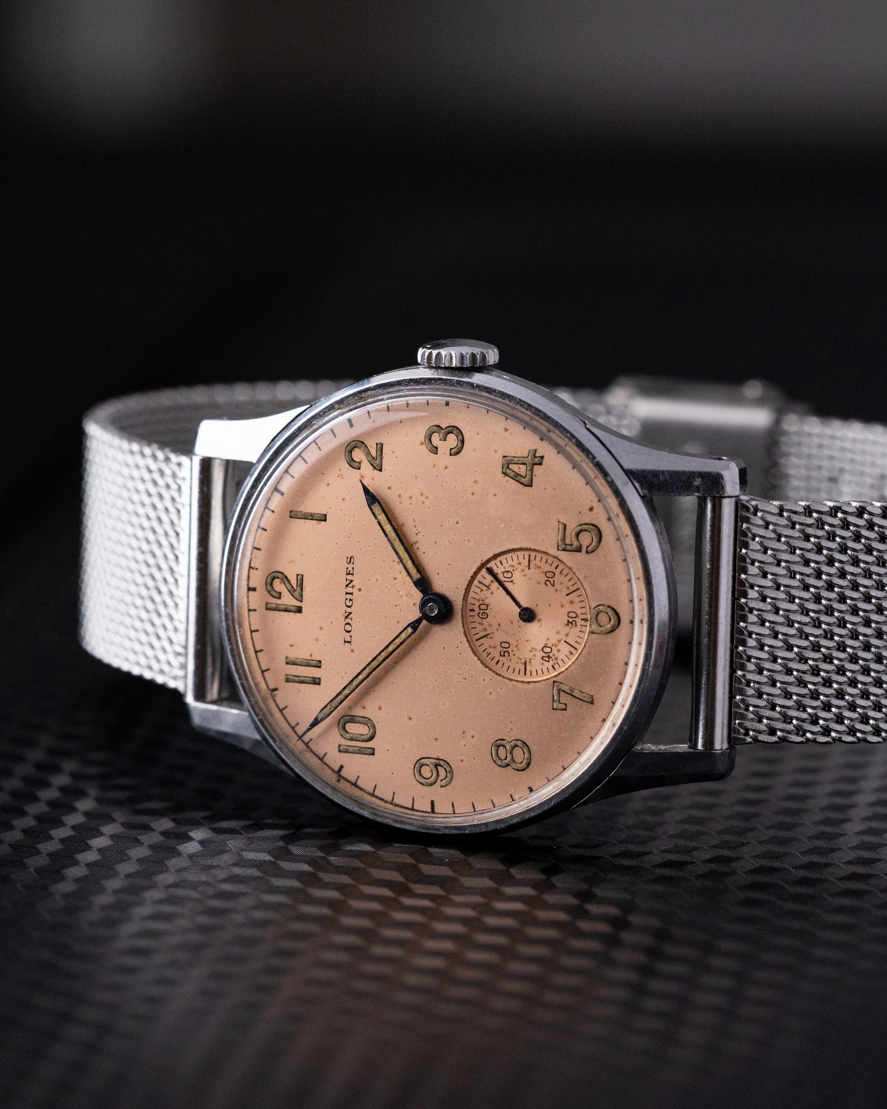 Vintage Longines Swiss Watch, Rare salmon patina dial, Cal. 23M from 1943 - DuMarko